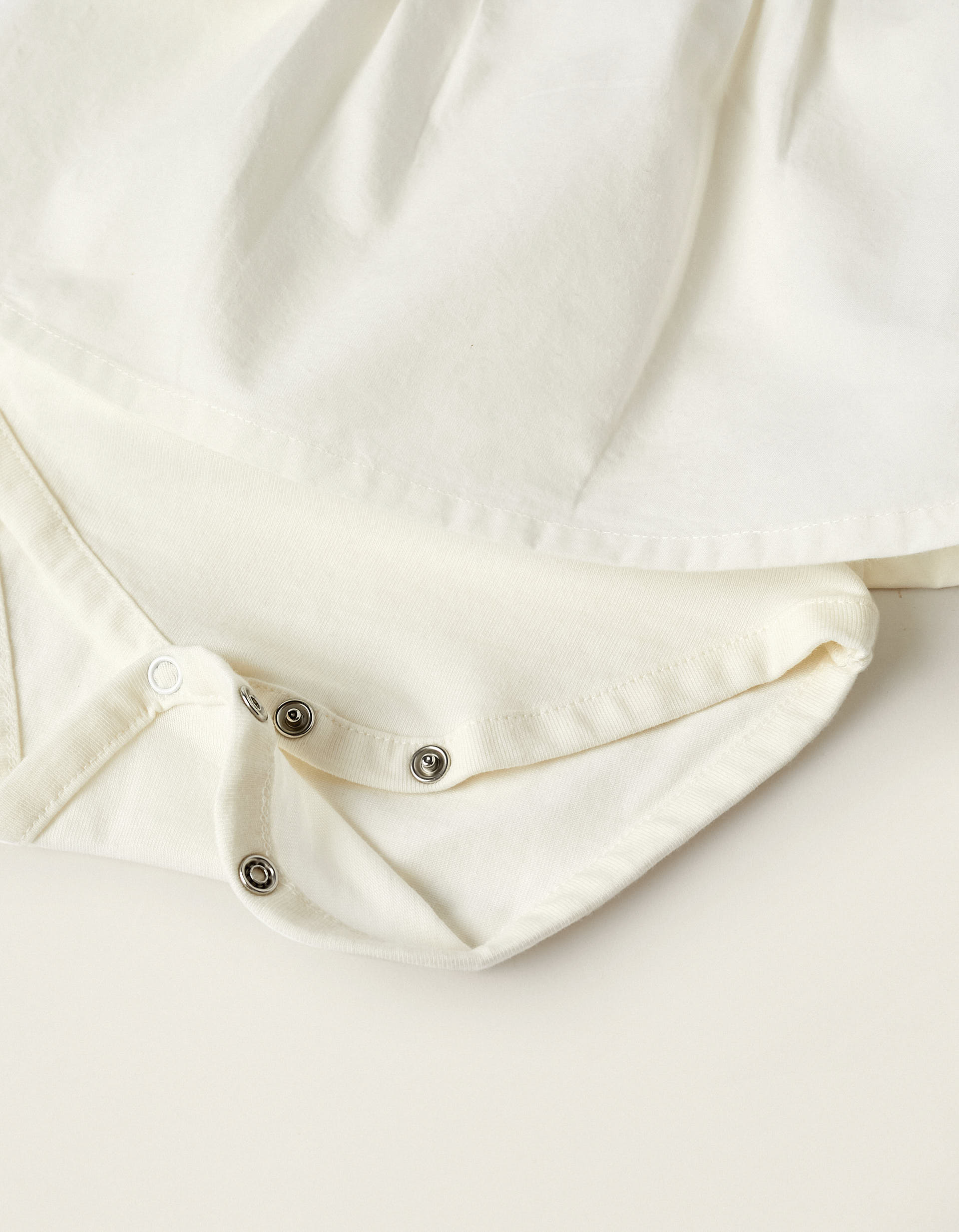 Bodies-Blouse en coton pour nouveau-né 'Fleurs', Blanc