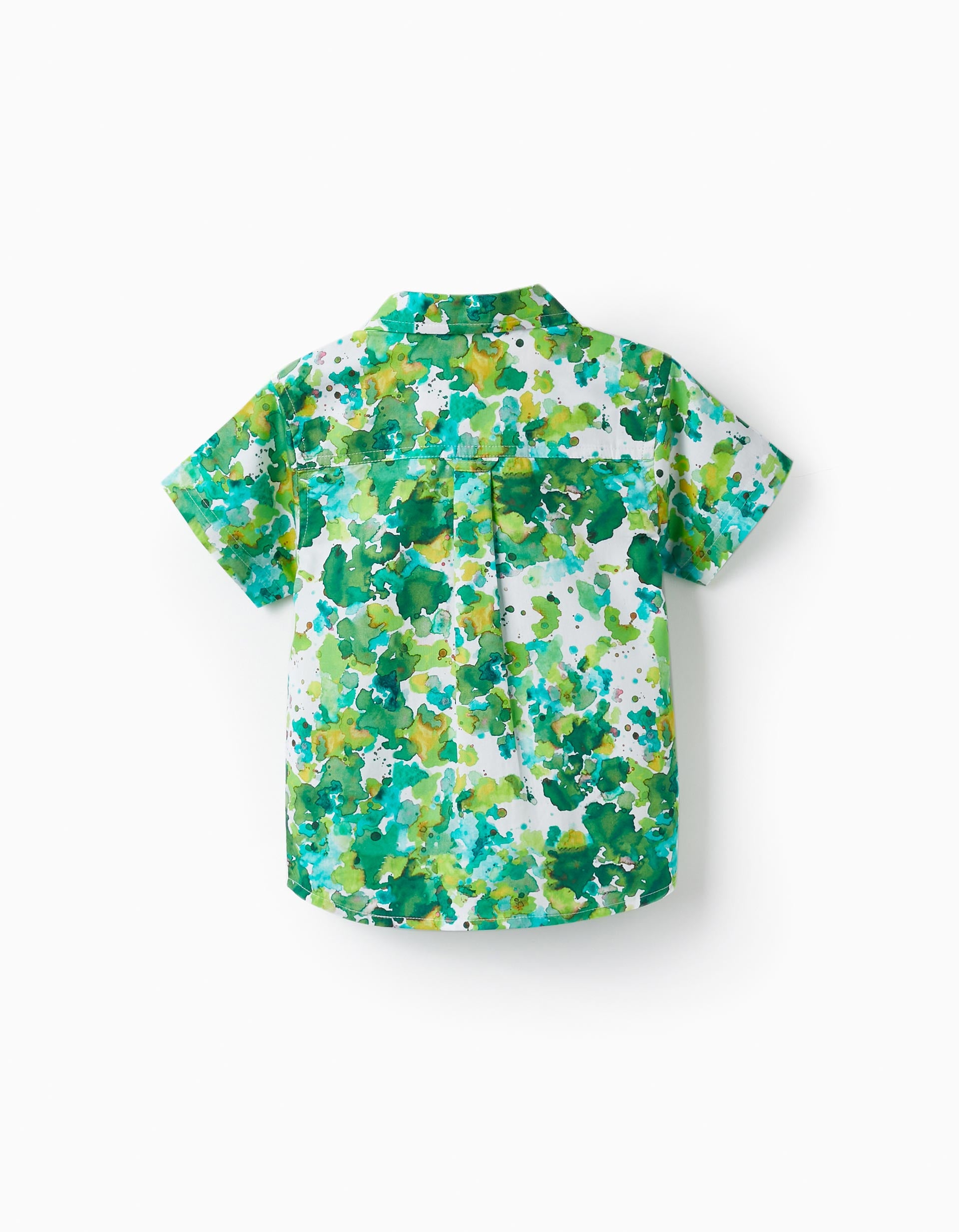 Chemise à manches courtes pour bébé garçon, Blanc/Vert