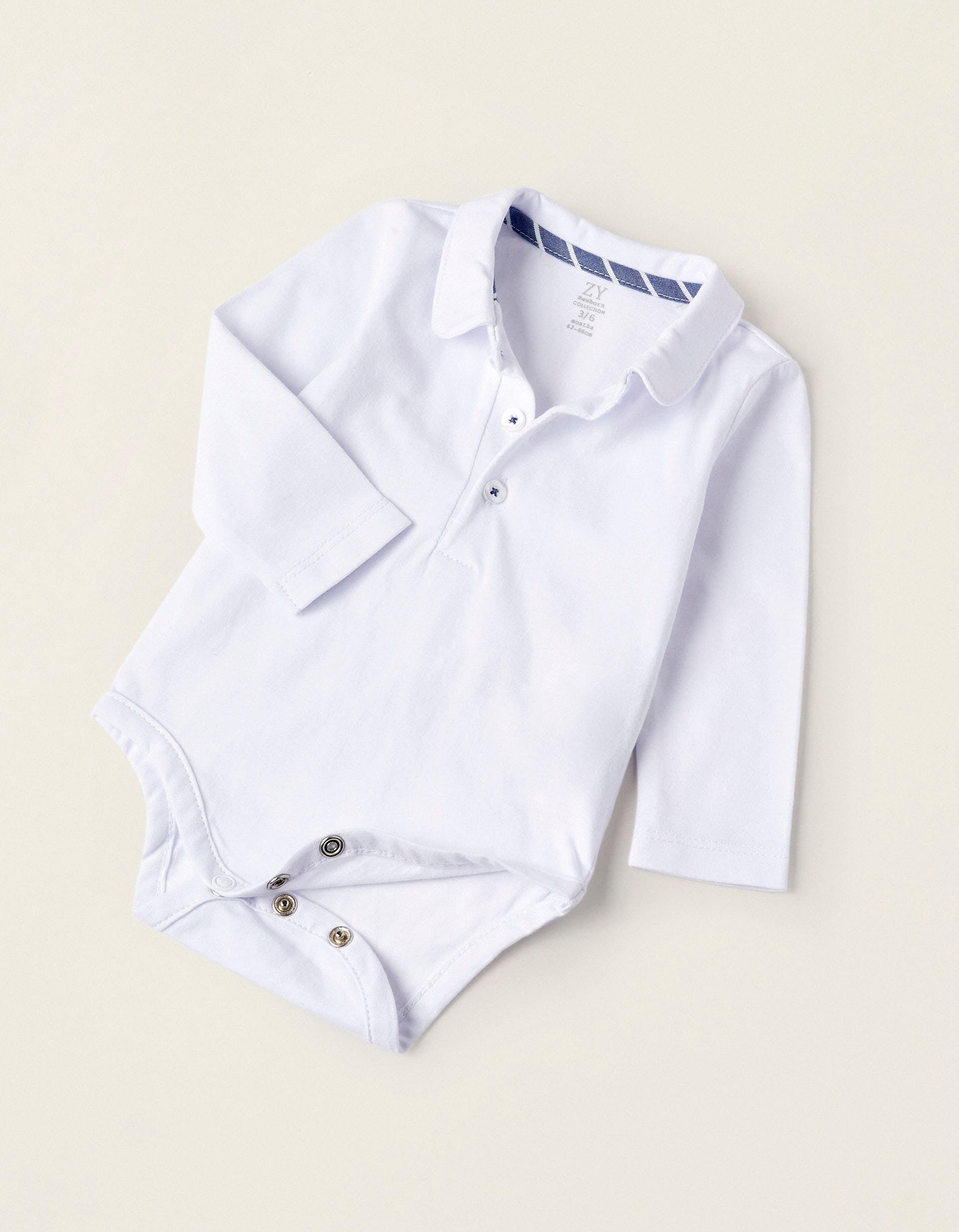 Body + Pantalones con Tirantes para Recién Nacido, Azul/Blanco