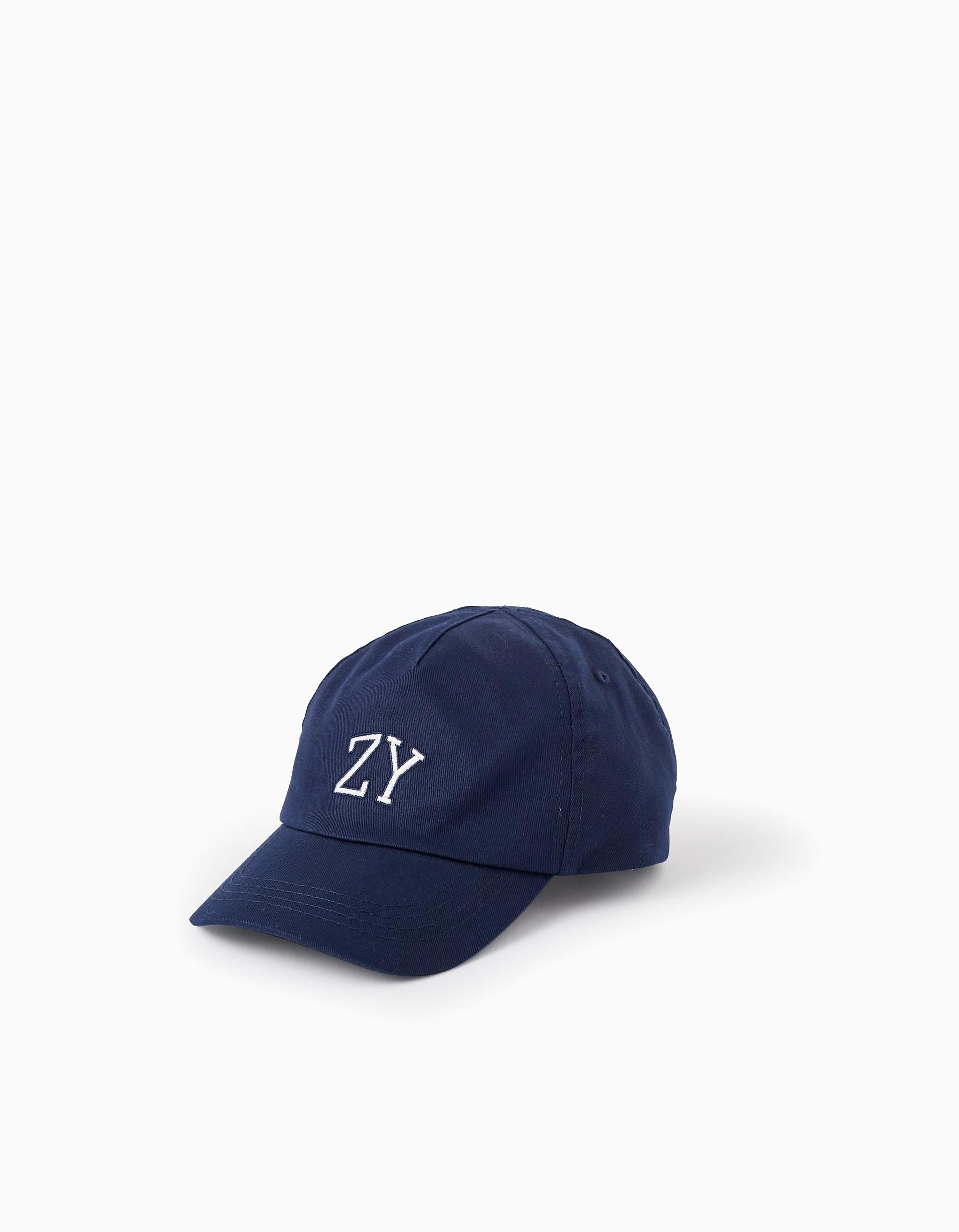 Casquette en coton pour garçon 'ZY', Bleu Foncé