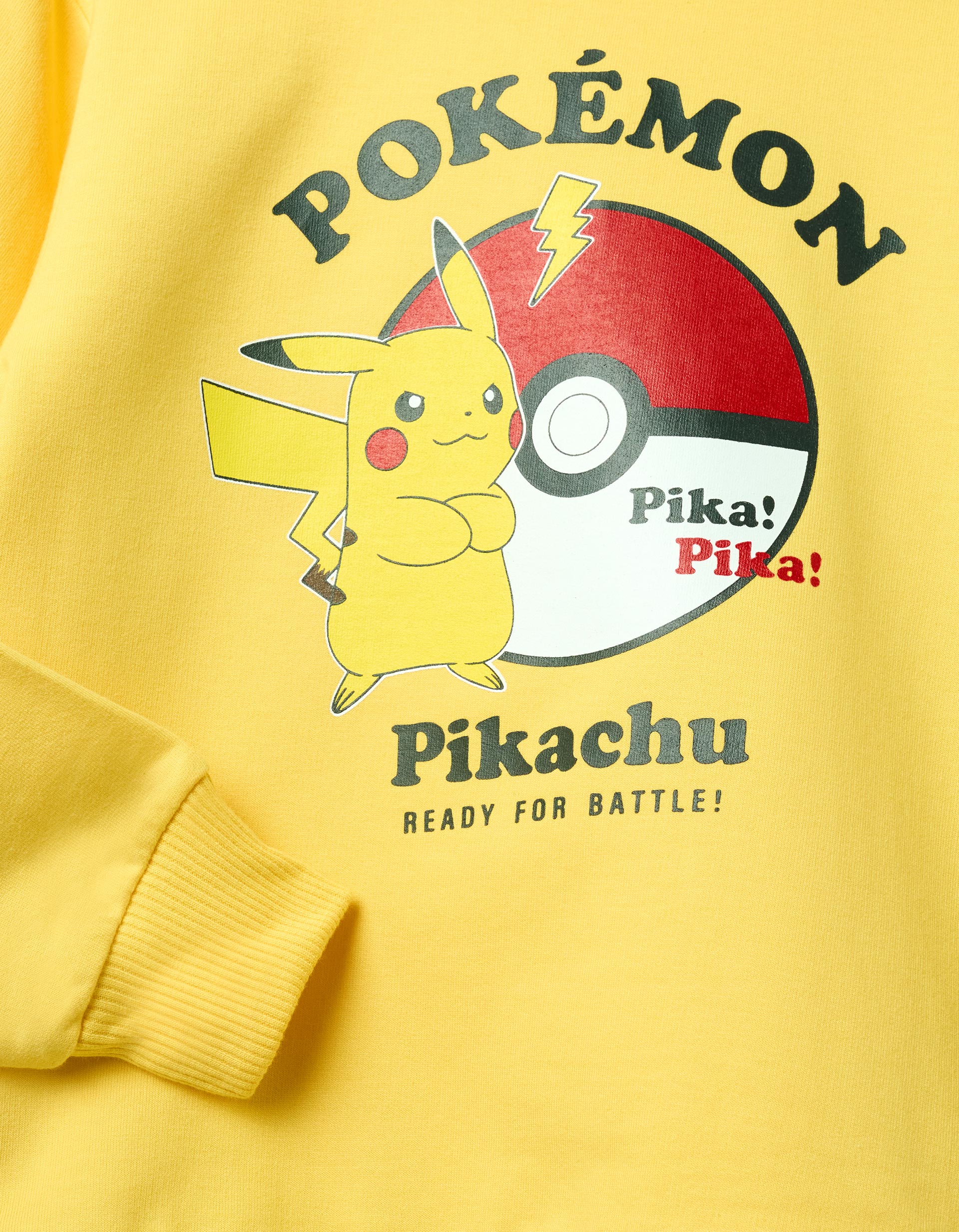 Sweat de Algodão com Capuz para Menino 'Pikachu', Amarelo