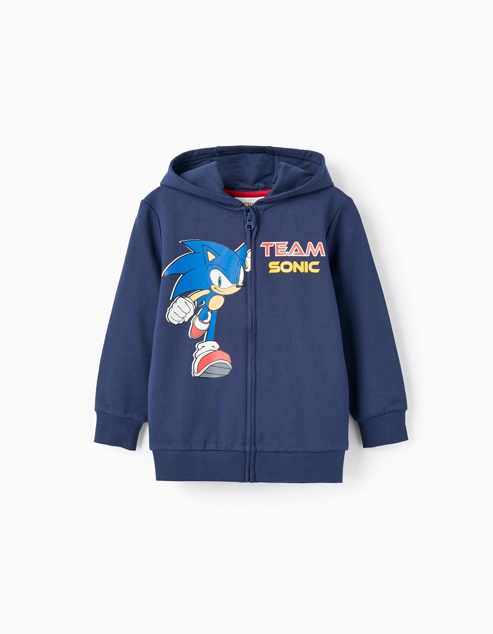 Chaqueta de Algodón con Capucha para Niño 'Sonic', Azul Oscuro