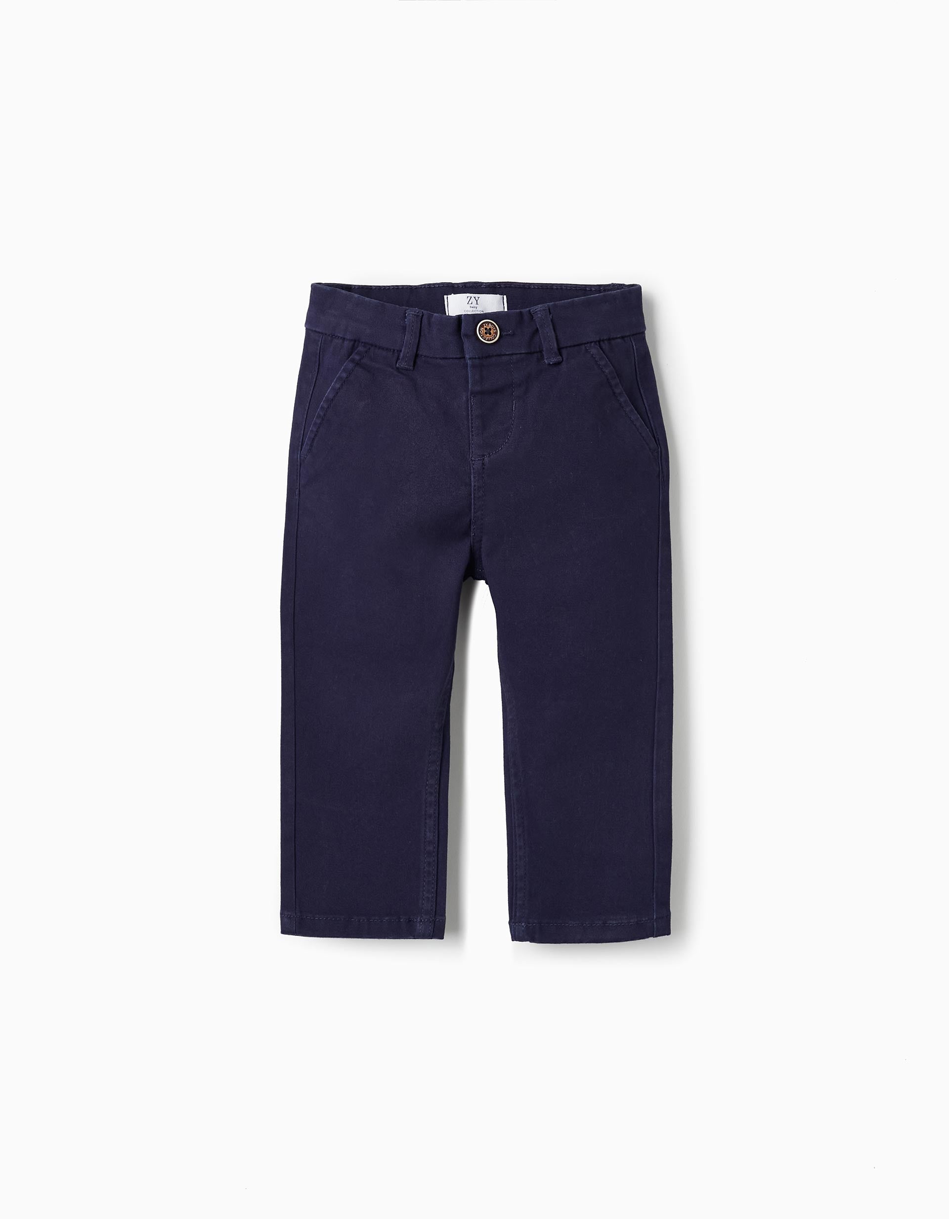 Pantalon en sergé pour bébé garçon, Bleu Foncé