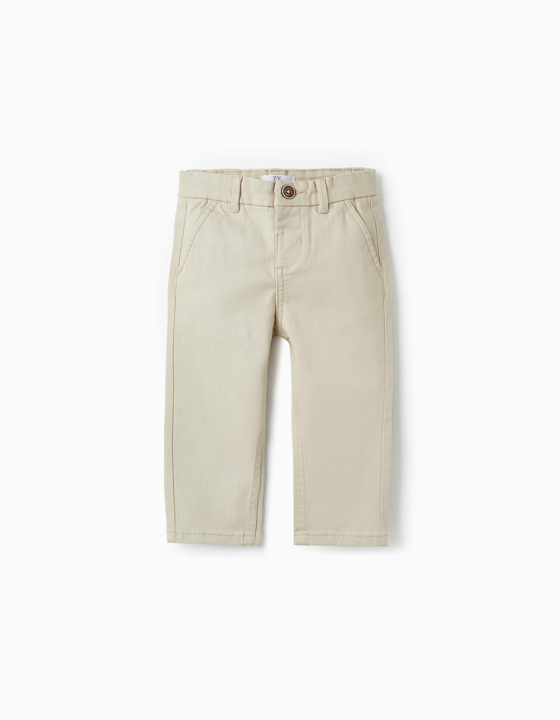 Pantalon en sergé pour bébé garçon, Beige