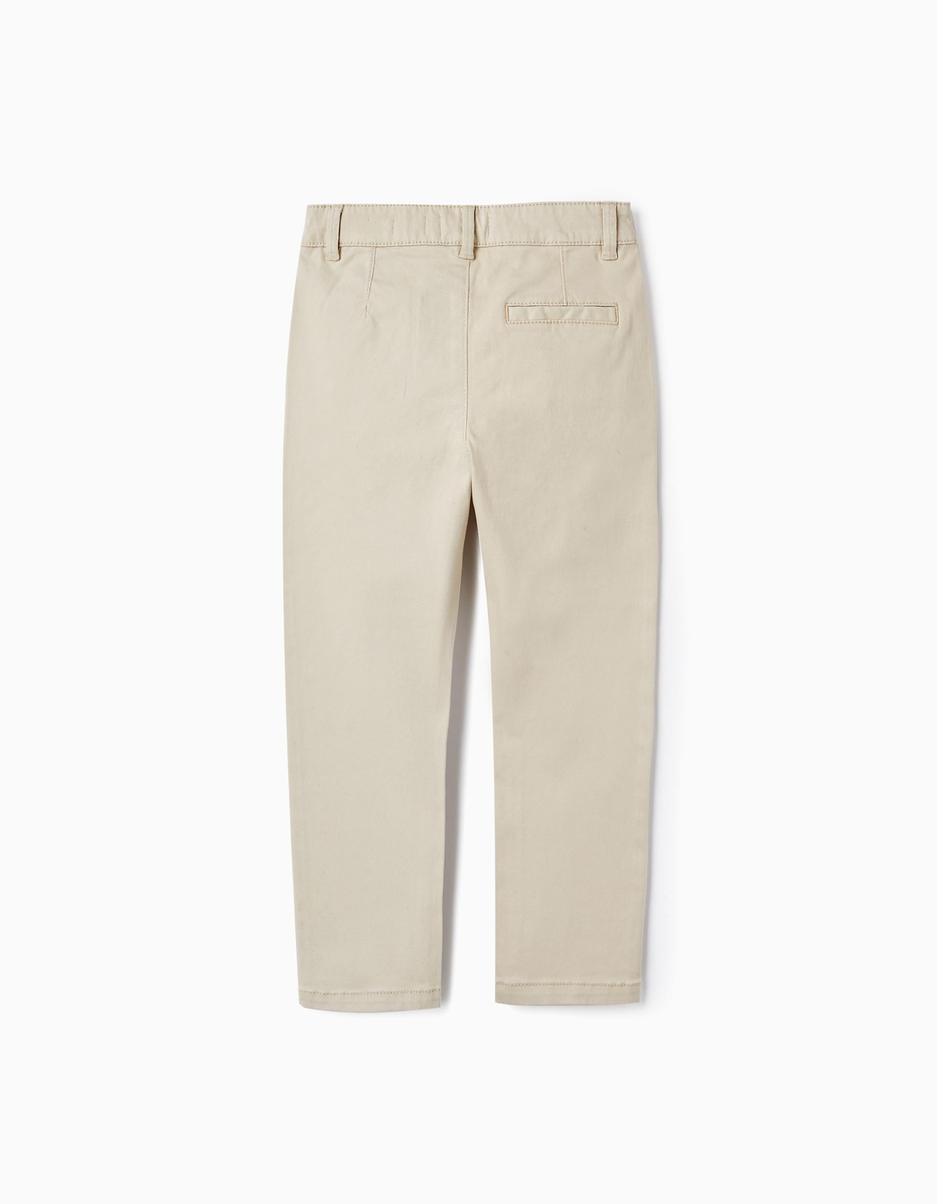 Cotton Chino Trousers for Boys 'Slim Fit', Beige