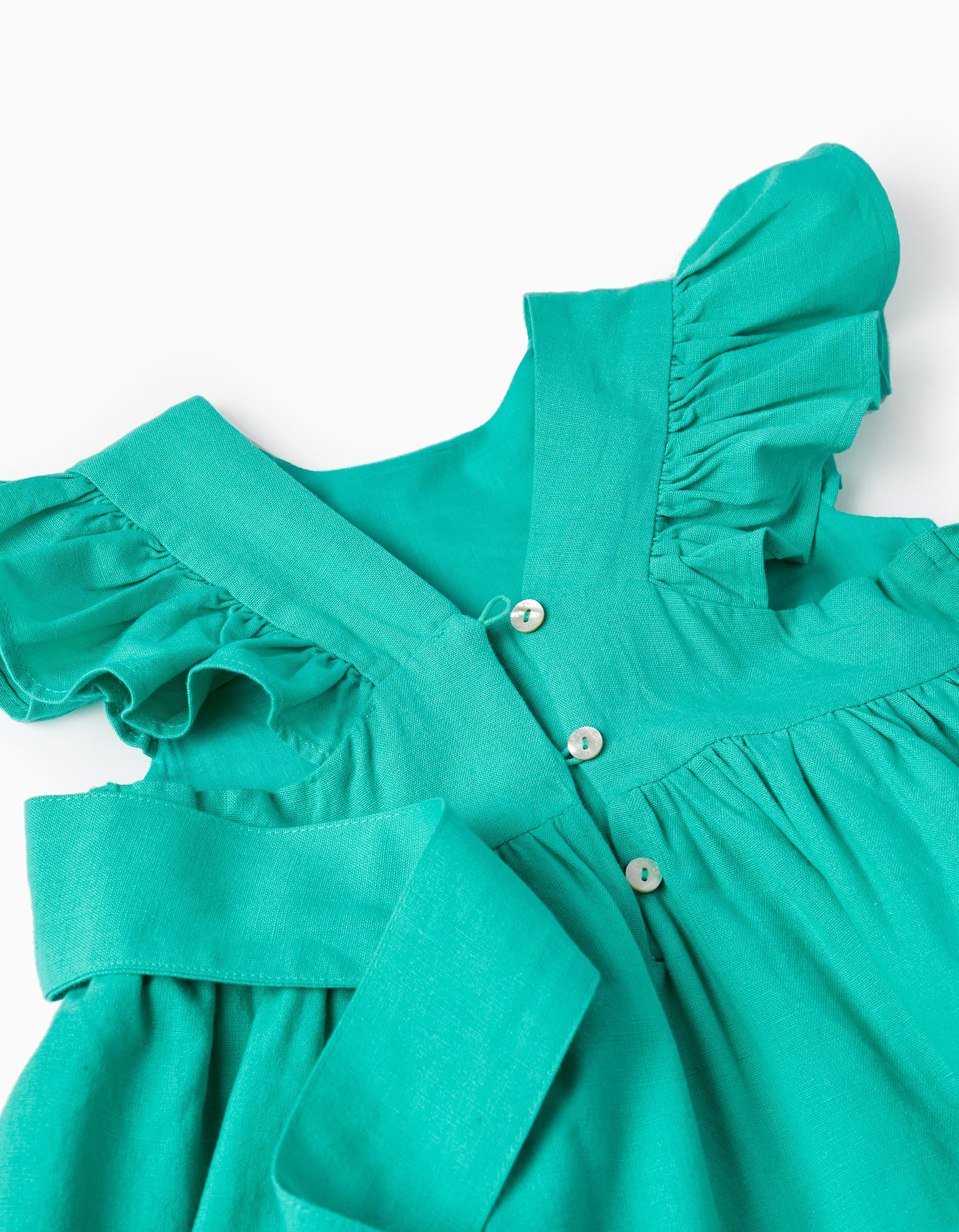 Vestido de Algodão para Bebé Menina, Verde