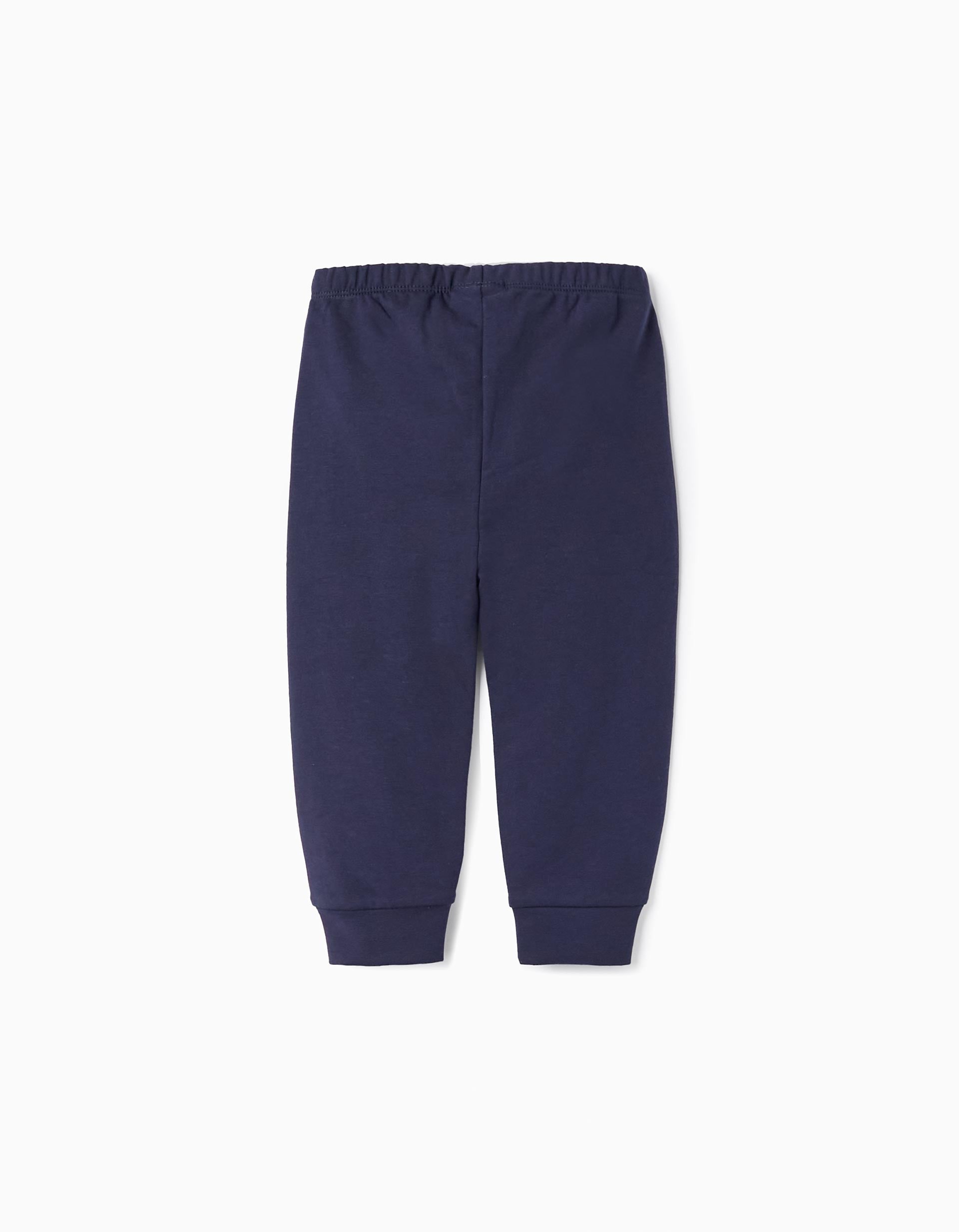 Brushed Joggers for Baby Girls, Dark Blue