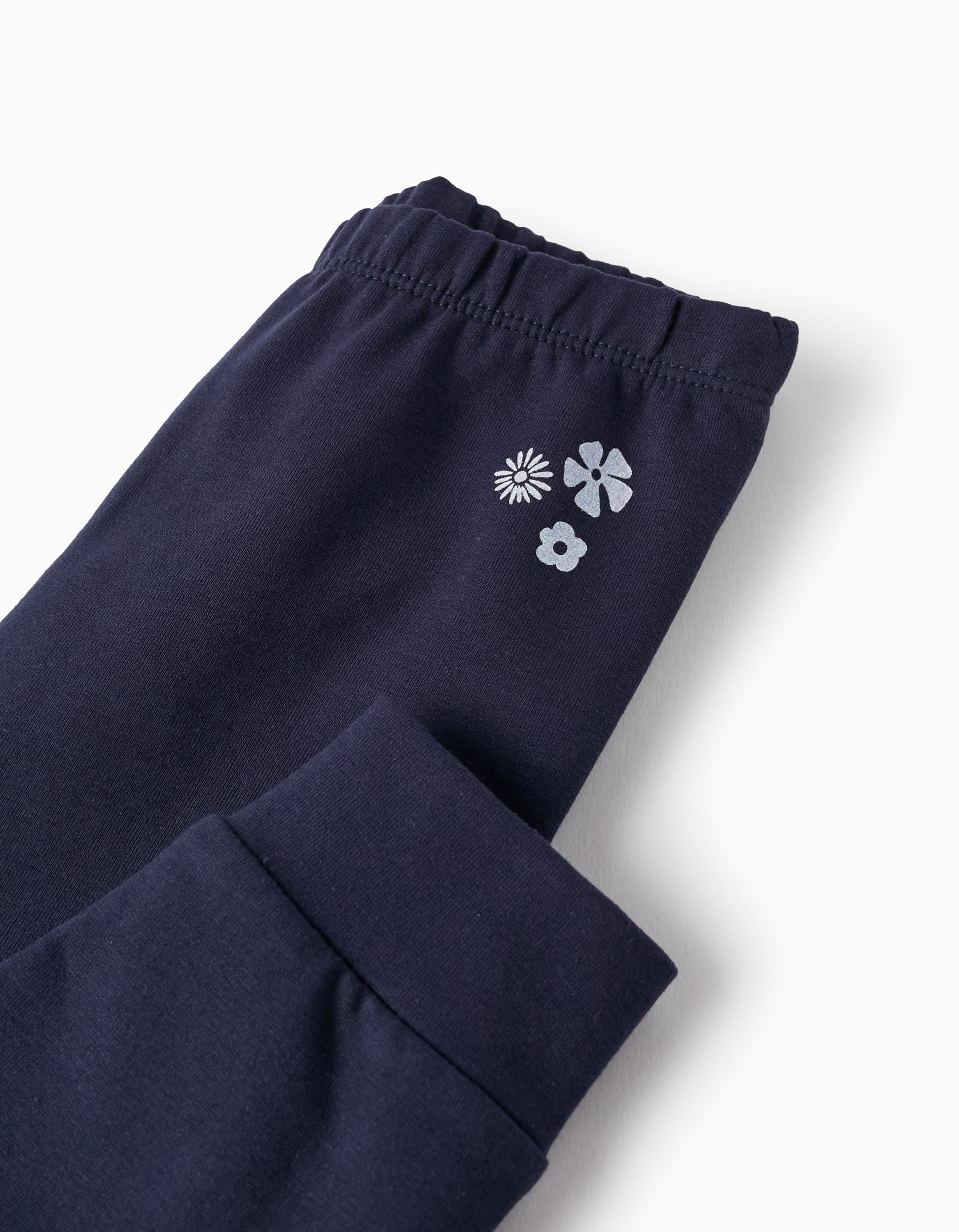 Pantalon de Sport Gratté pour Bébé Fille, Bleu Foncé