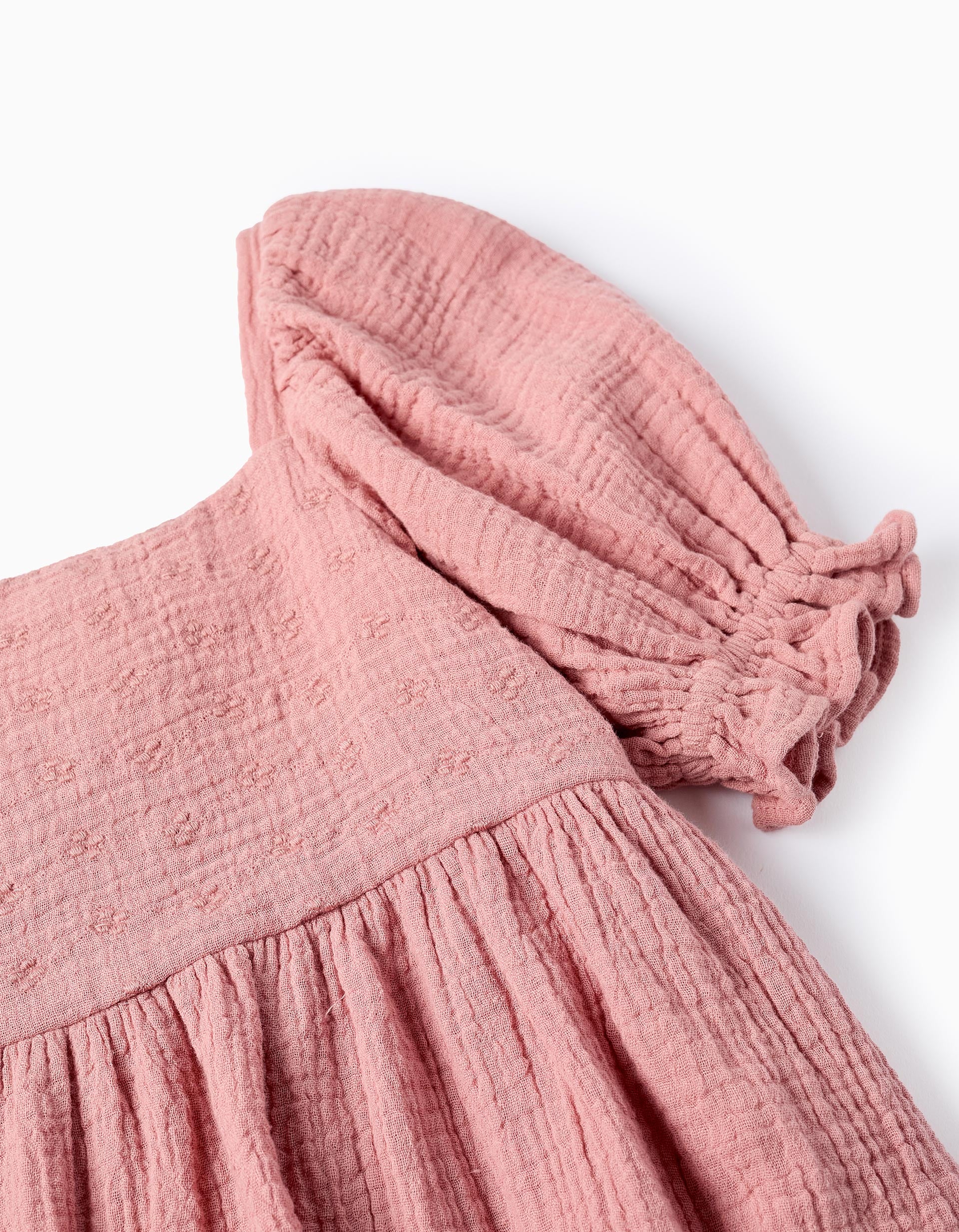 Robe en Coton en Bambula pour Fille, Rose