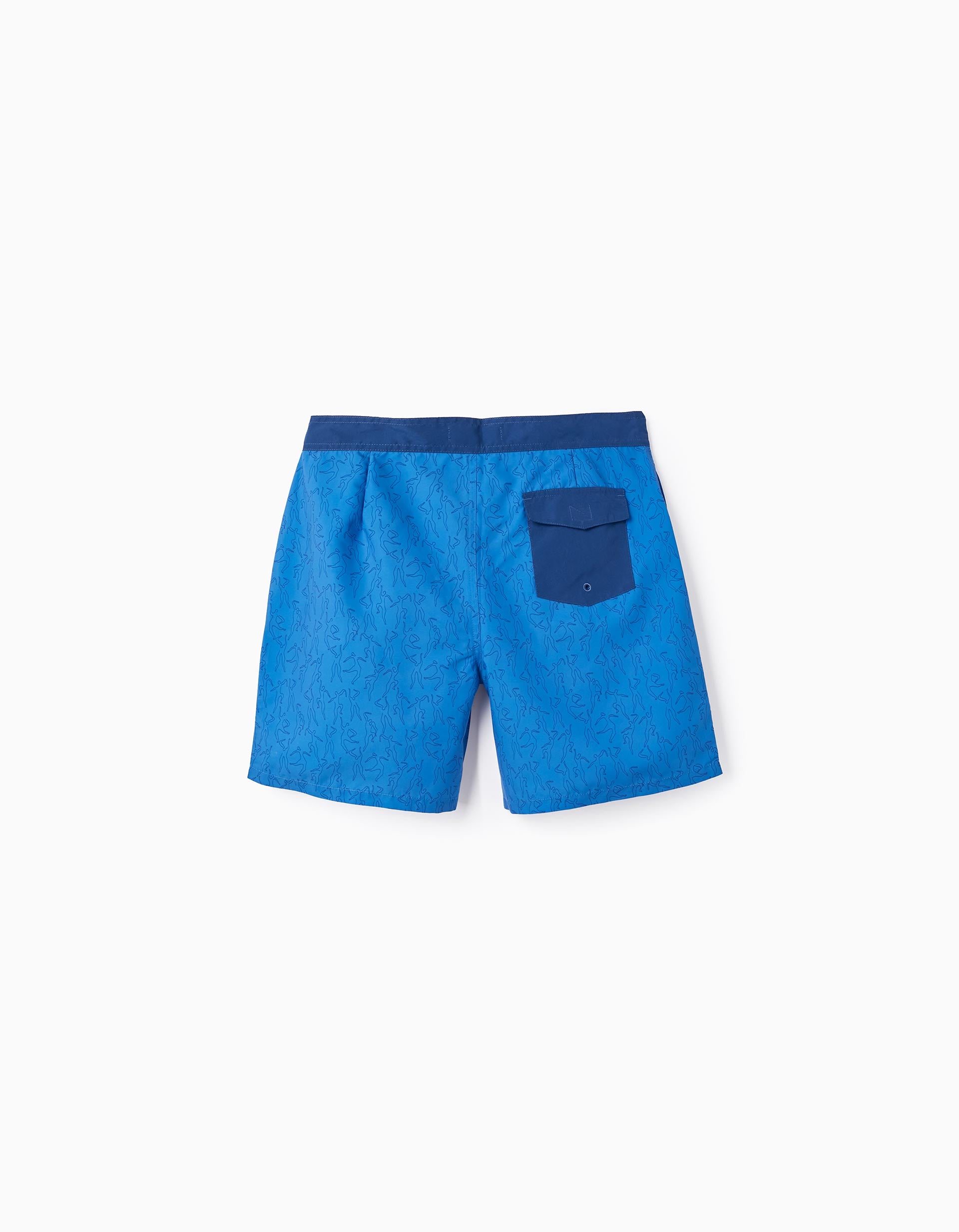 Swim Shorts with 'You & Me' Print for Adults, Blue