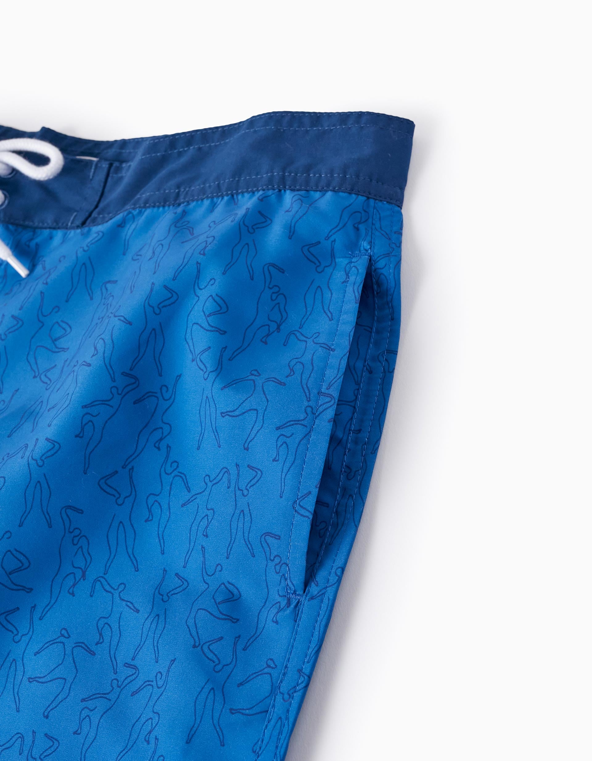 Swim Shorts with 'You & Me' Print for Adults, Blue