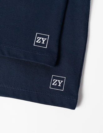 Pack 2 Camisetas de Manga Larga para Bebé Niño, Azul Oscuro