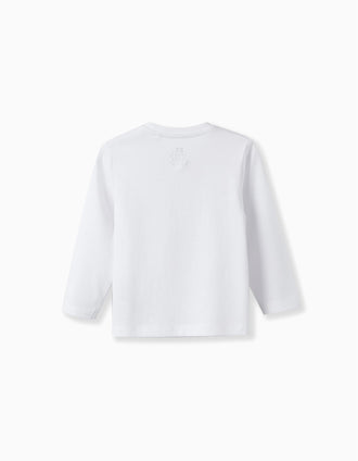 Pack 2 Camisetas de Manga Larga para Bebé Niño, Blanco