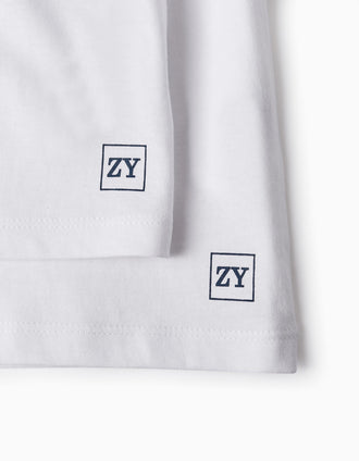 Pack 2 Camisetas de Manga Larga para Bebé Niño, Blanco