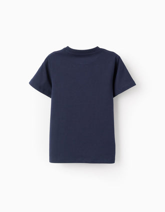 Pack 2 Camisetas de Algodón para Niño, Azul Oscuro