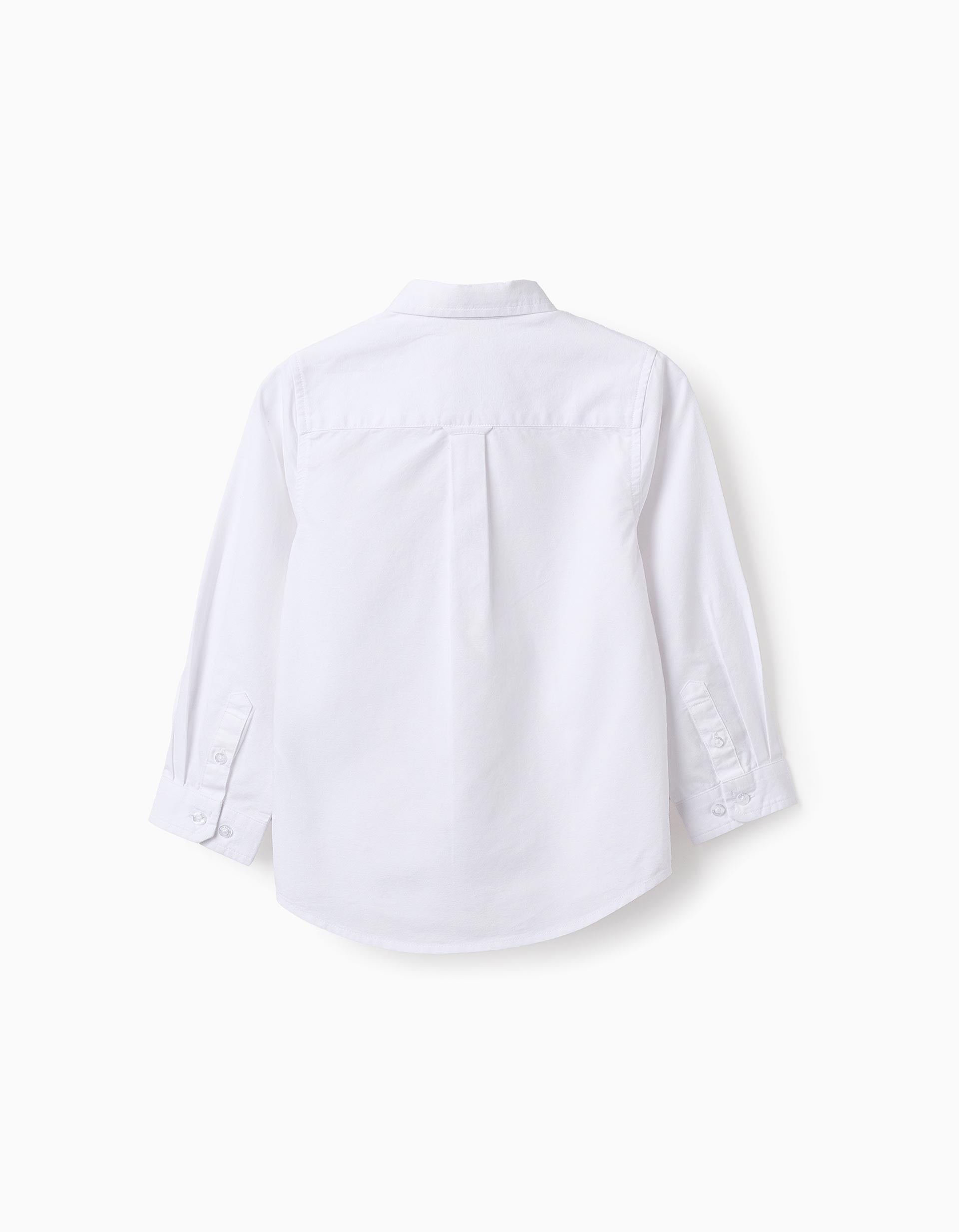 Camisa de Algodón para Niño, Blanco