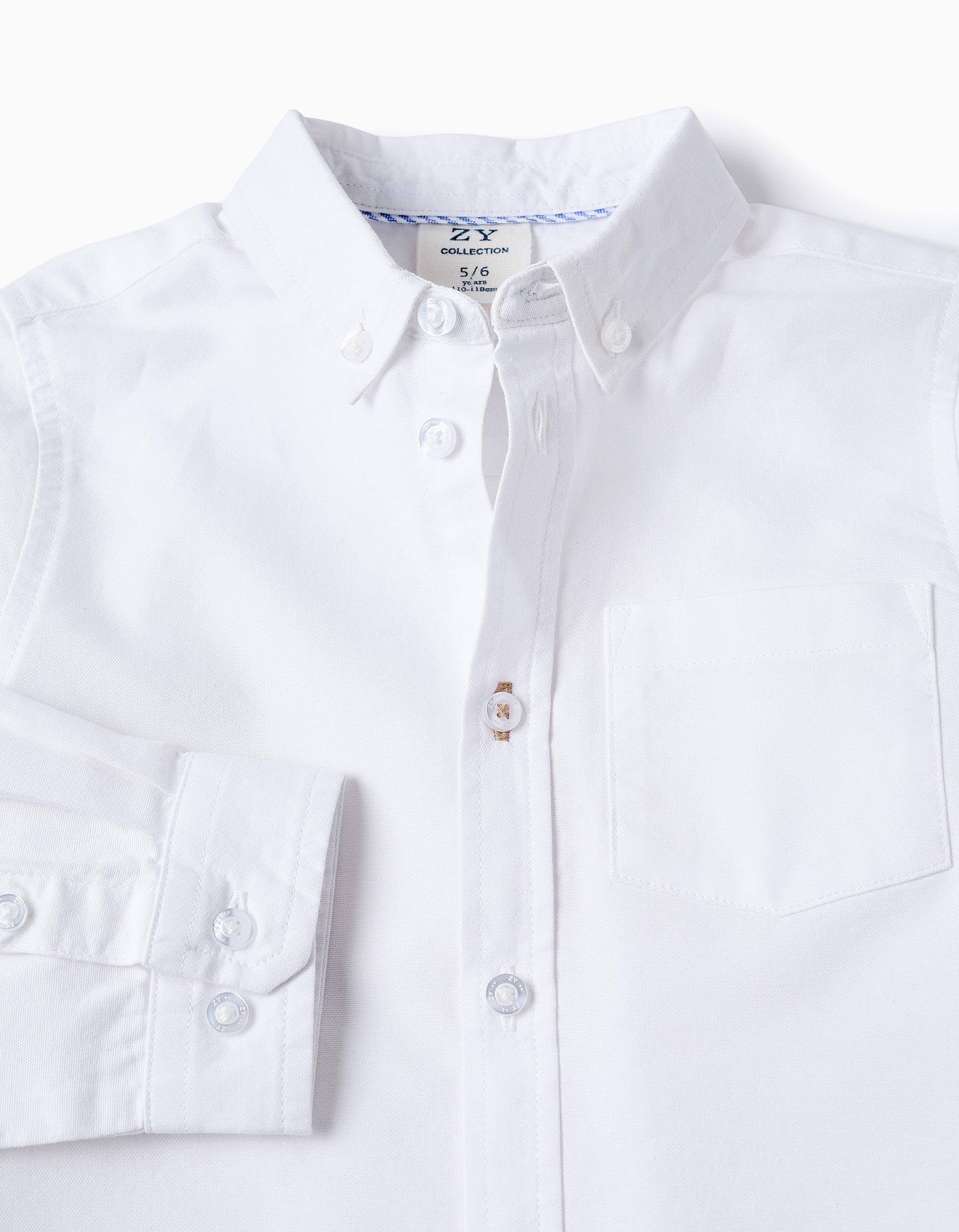 Camisa de Algodão para Menino, Branco