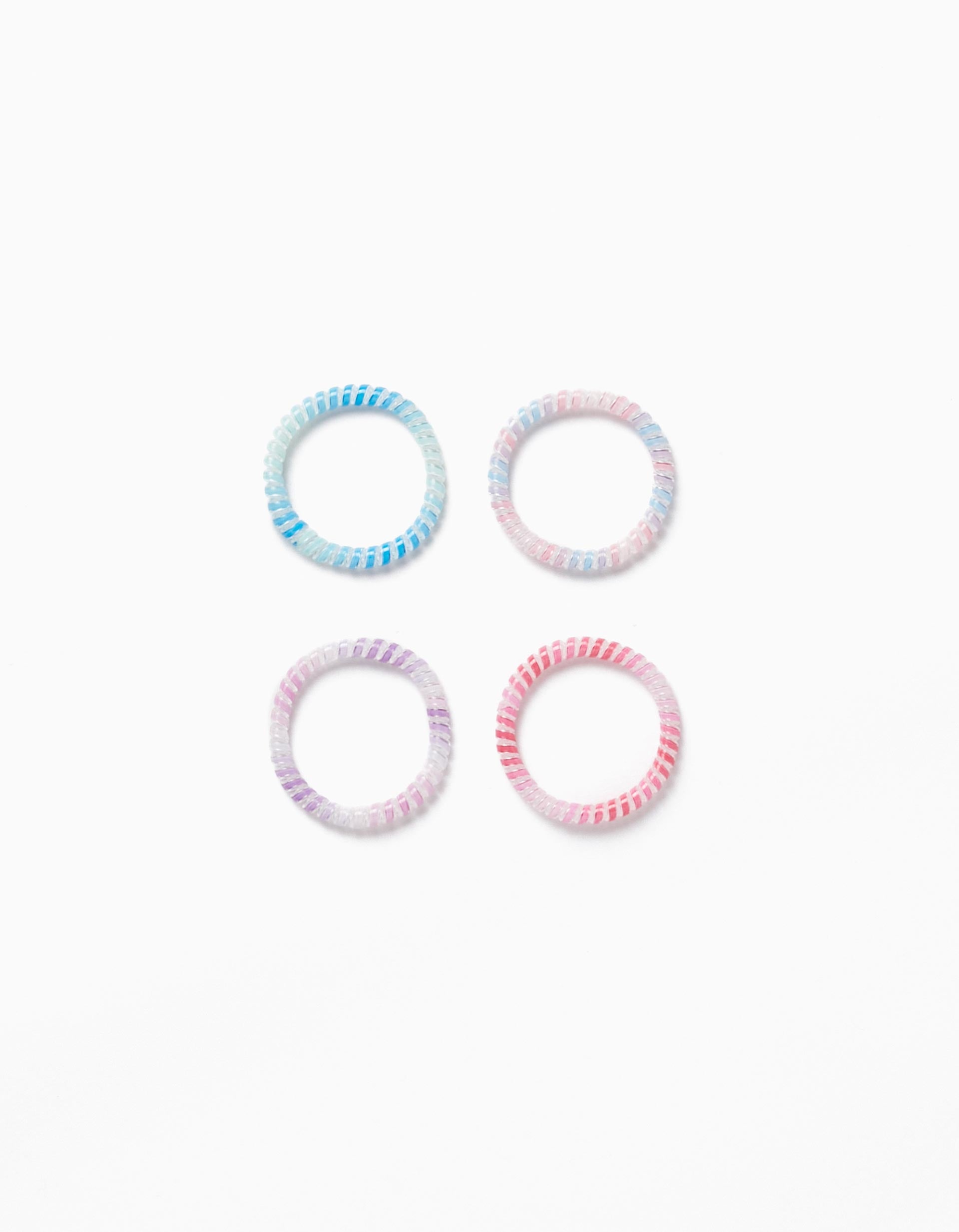 Pack 4 Elásticos de Cabelo Sem Marcas para Bebé e Menina, Multicolor