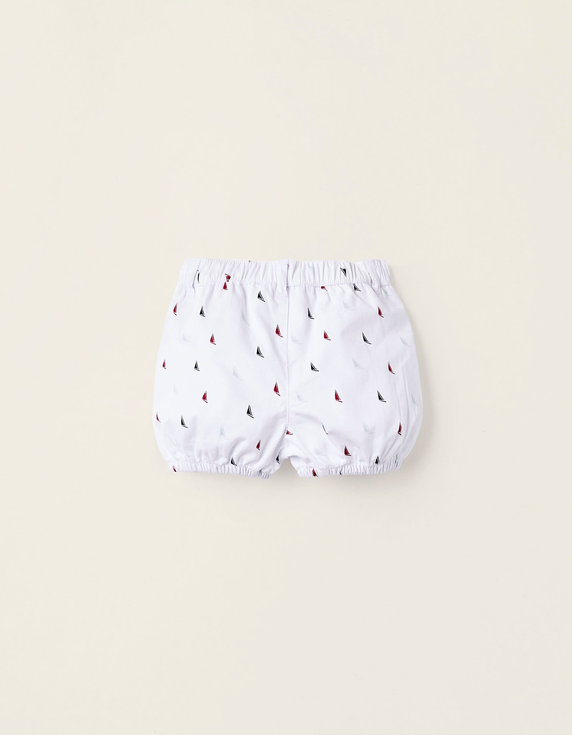 Patterned Shorts for Newborn Boys 'Sailboat', White