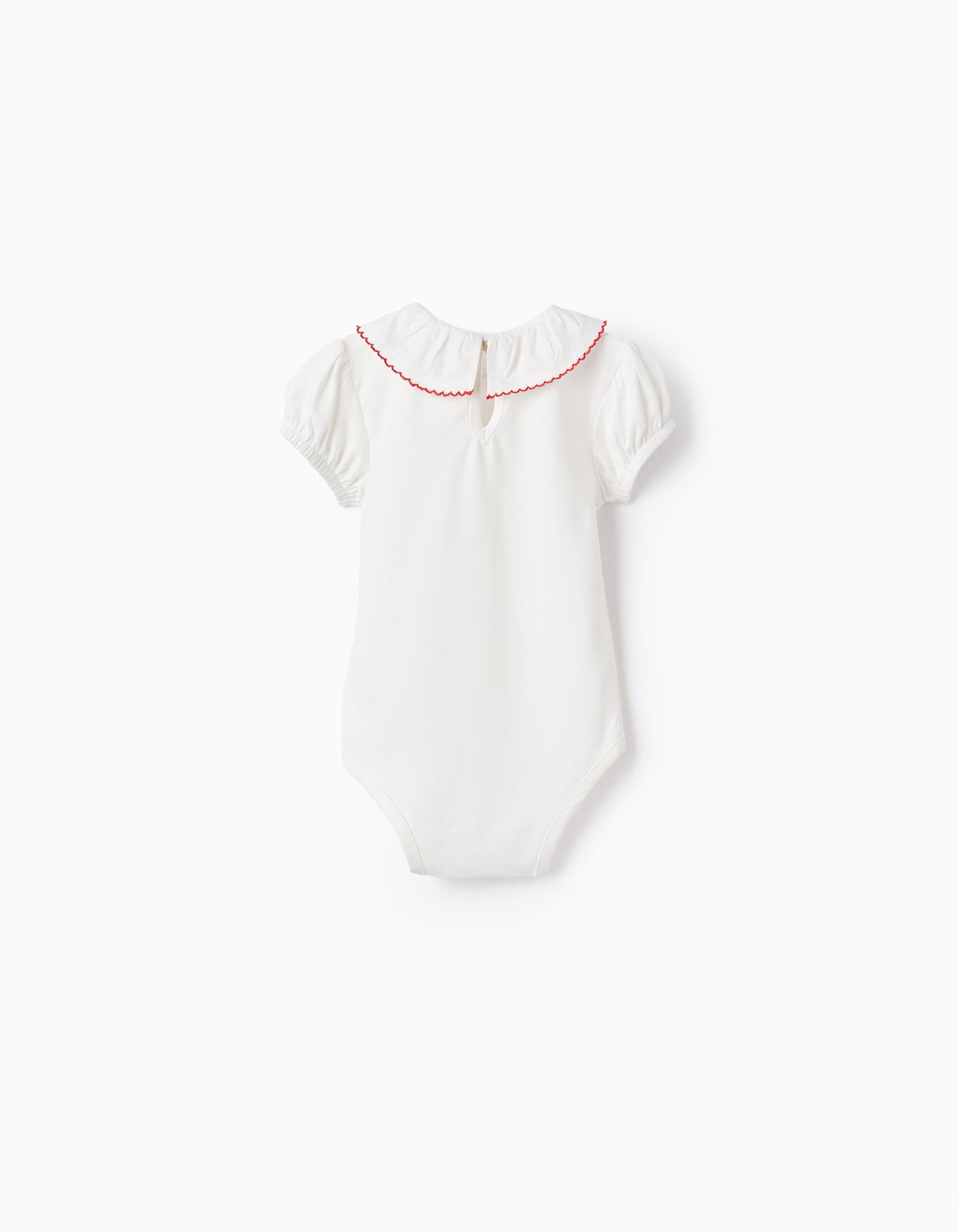 Body en Coton pour Bébé Fille 'Fleurs', Blanc