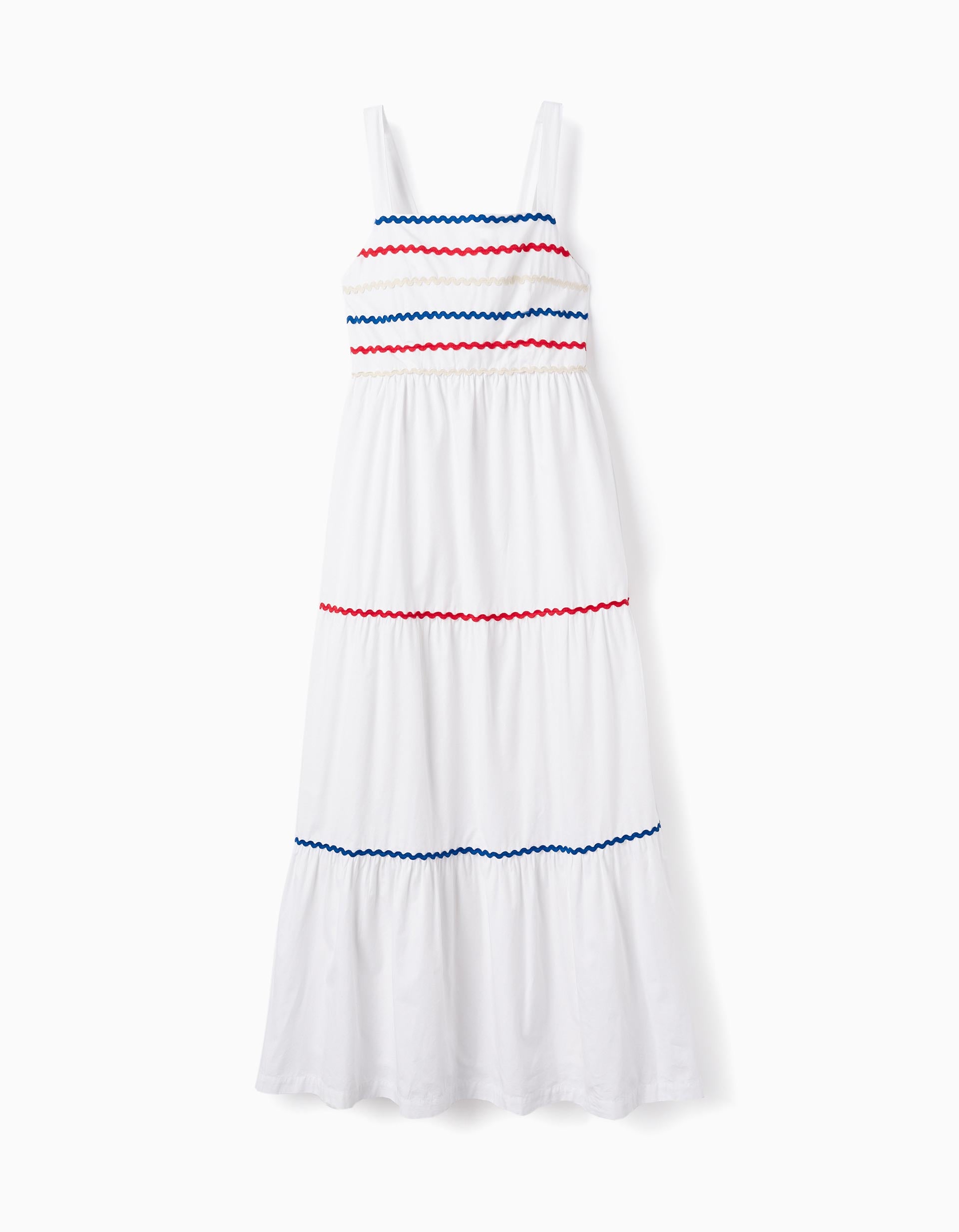 Long Cotton Strappy Dress for Adults 'You & Me', White