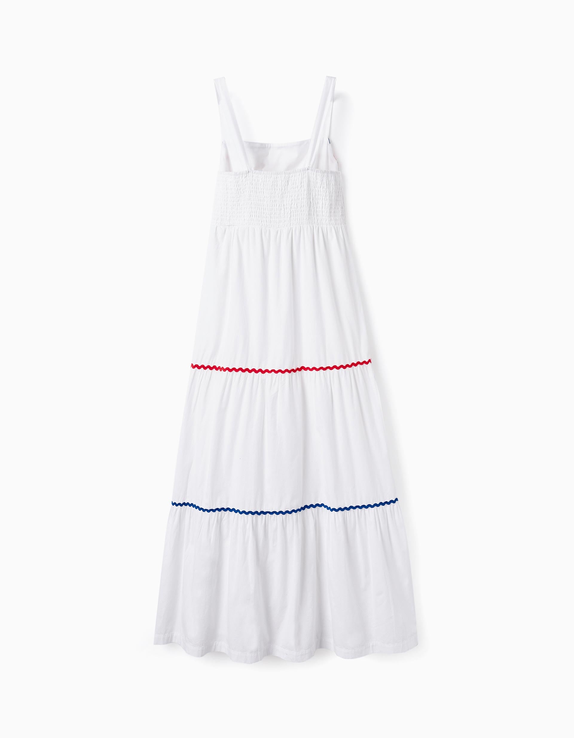 Long Cotton Strappy Dress for Adults 'You & Me', White