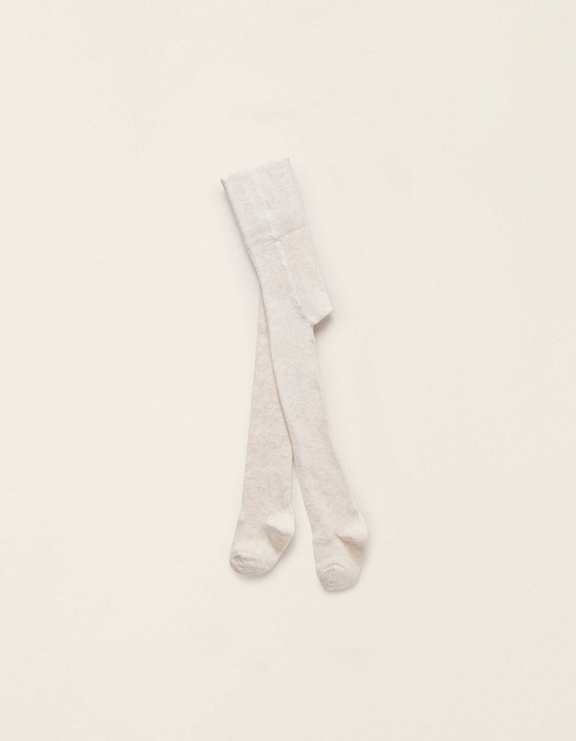 High-Waisted Tights for Newborn Babies, Beige