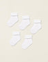 Pack 5 Paires De Chaussettes Avec Revers Pour Bébé, Blanc