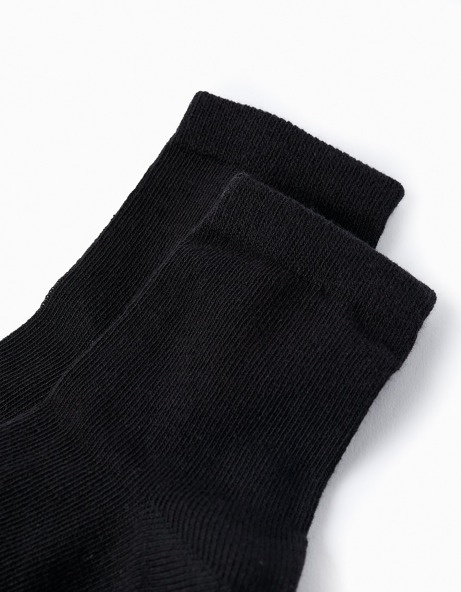 Pack 2 Paires de Chaussettes Unies pour Garçon, Noir