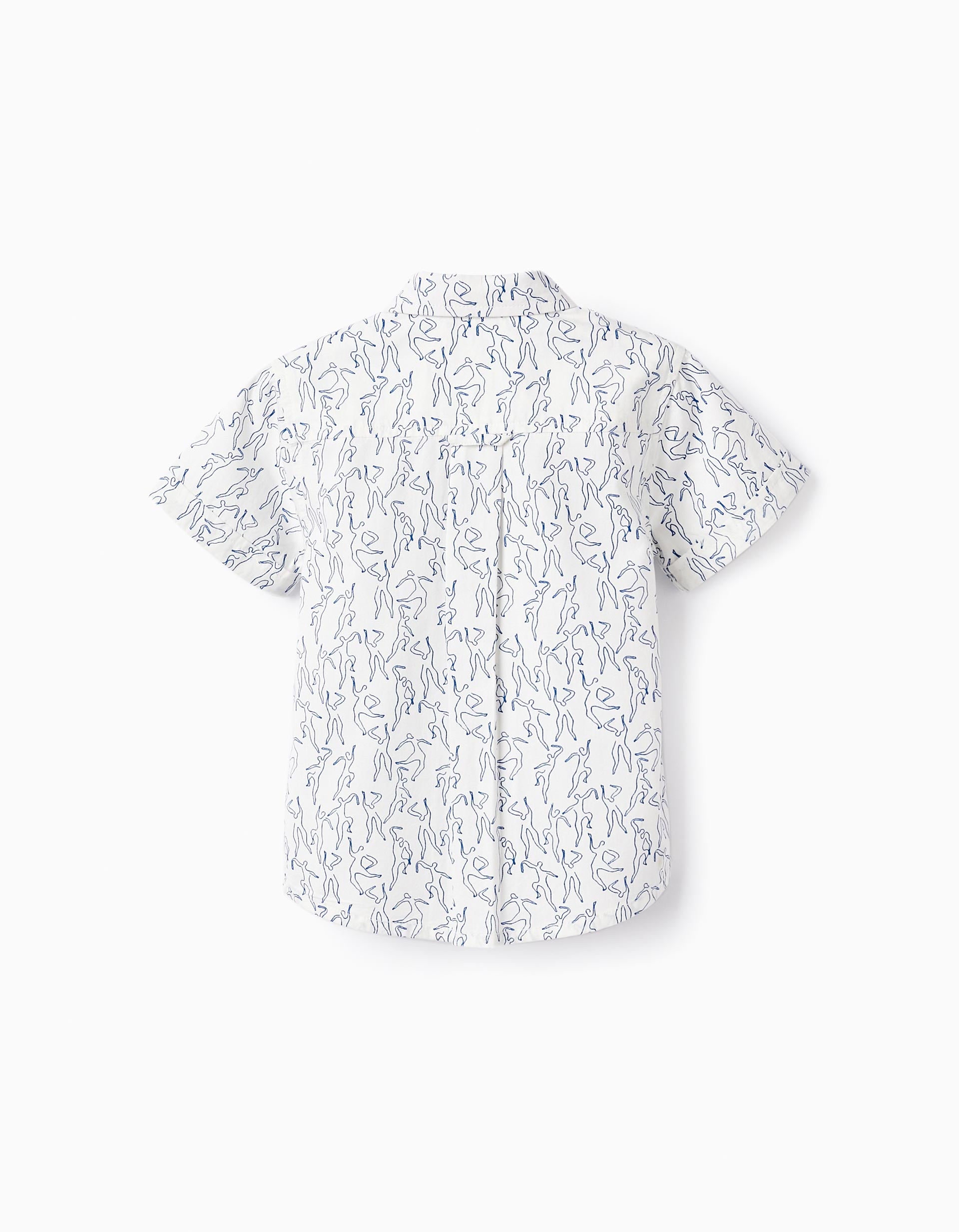 Chemise Imprimé pour Bébé Garçon 'You & Me', Blanc/Bleu