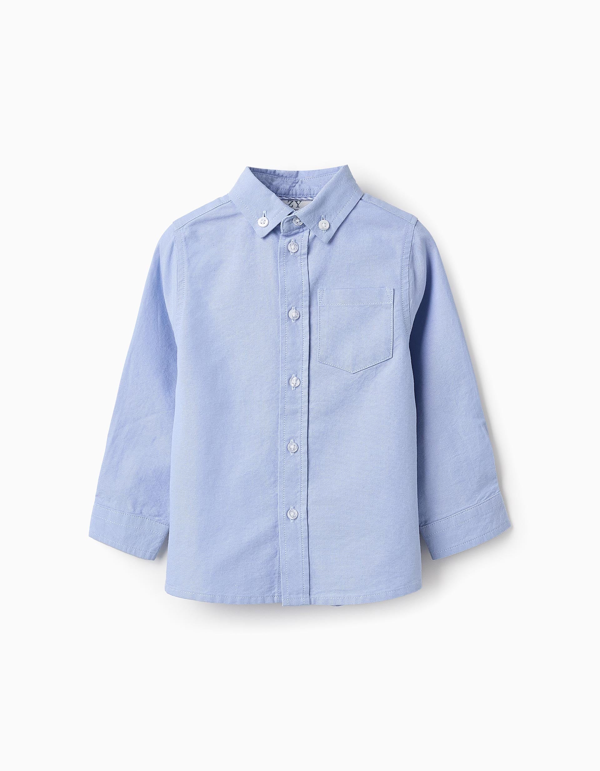 Camisa de Algodón para Bebé Niño, Azul Claro