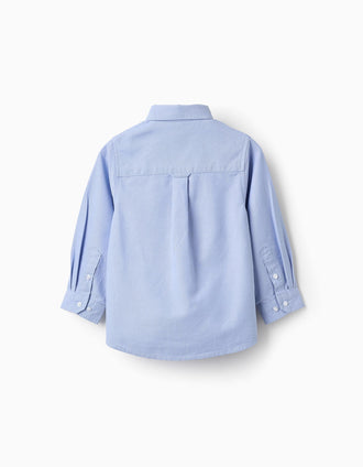 Camisa de Algodón para Bebé Niño, Azul Claro