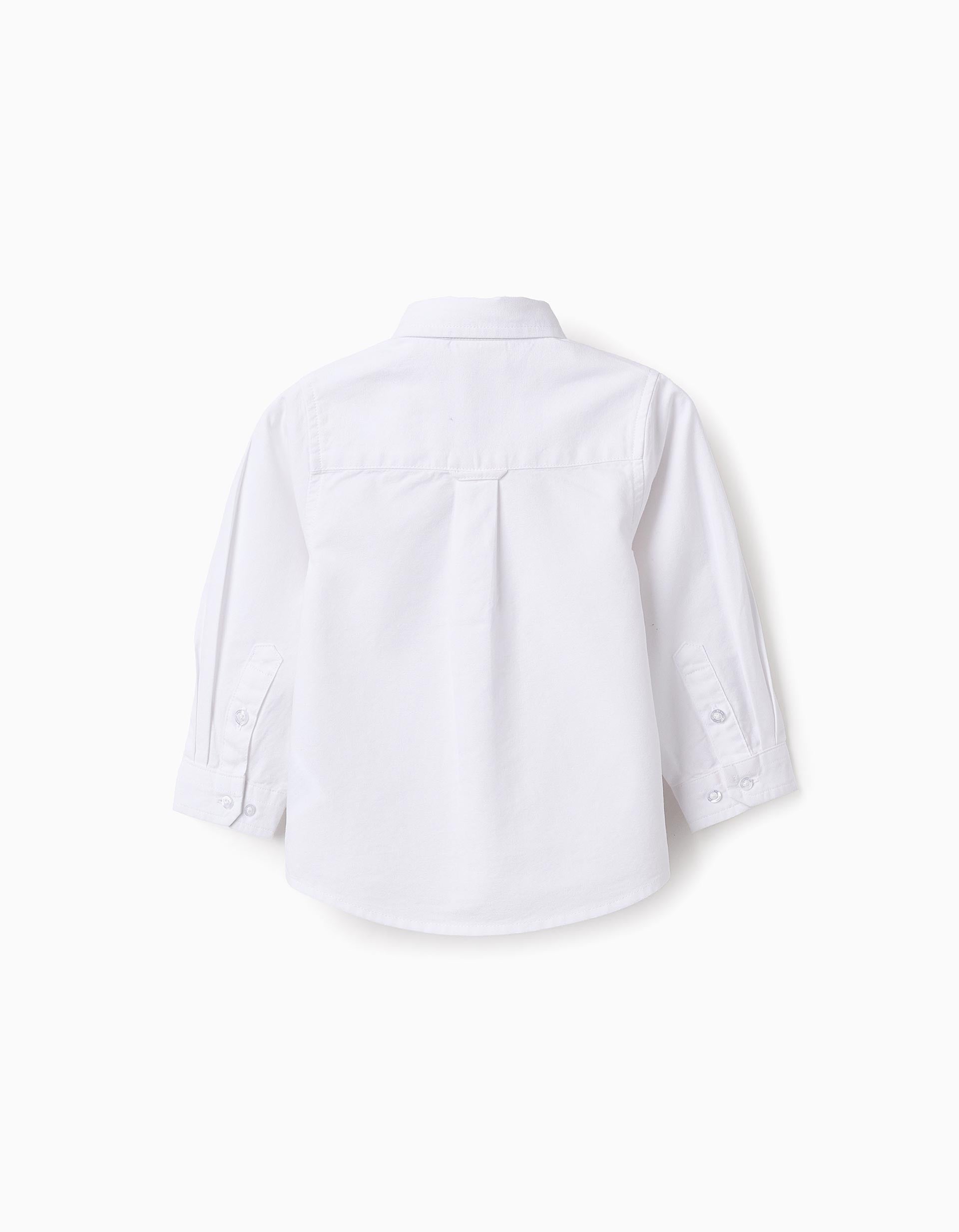 Camisa de Algodón para Bebé Niño, Blanco