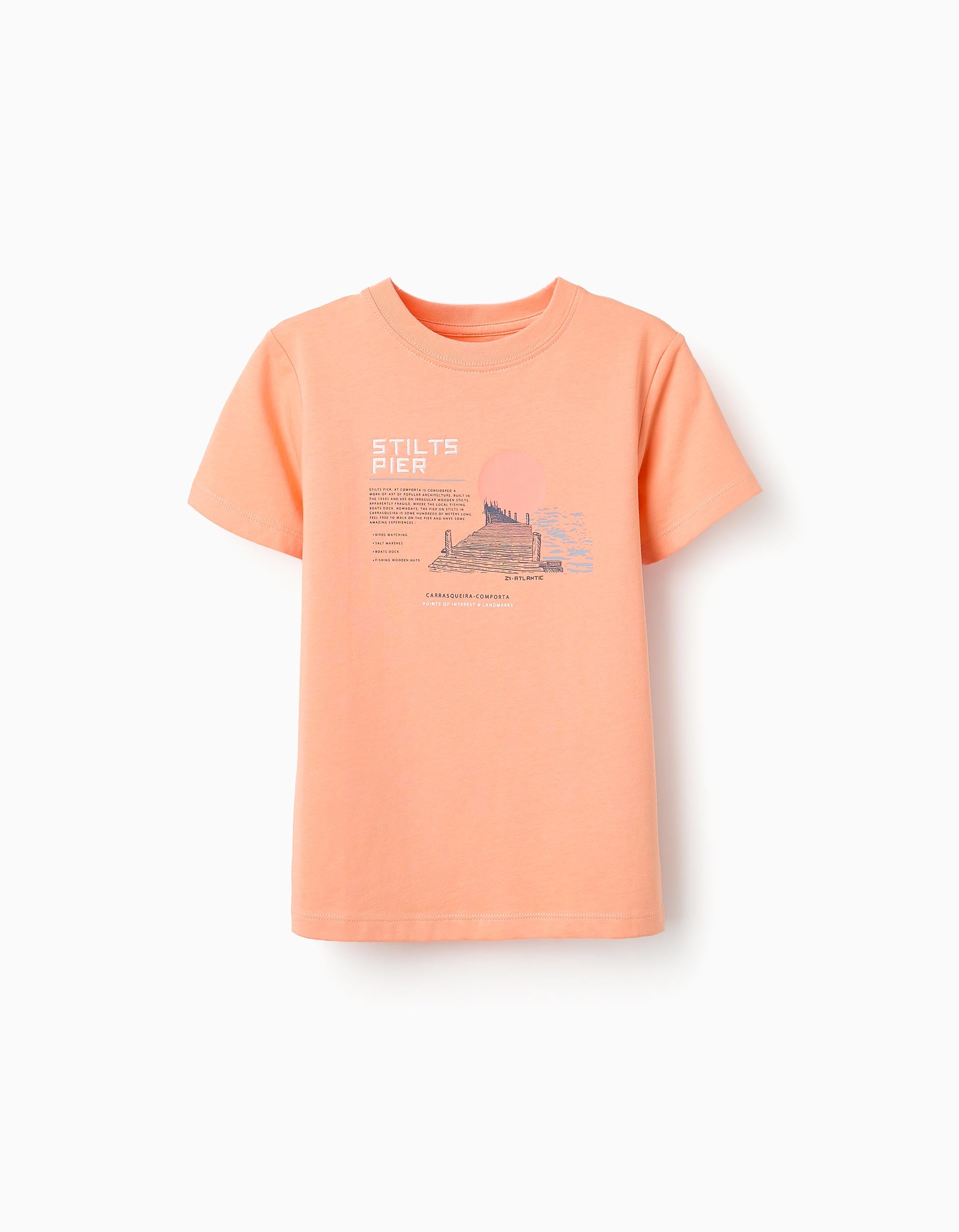 Camiseta de Algodón para Niño 'Comporta', Naranja