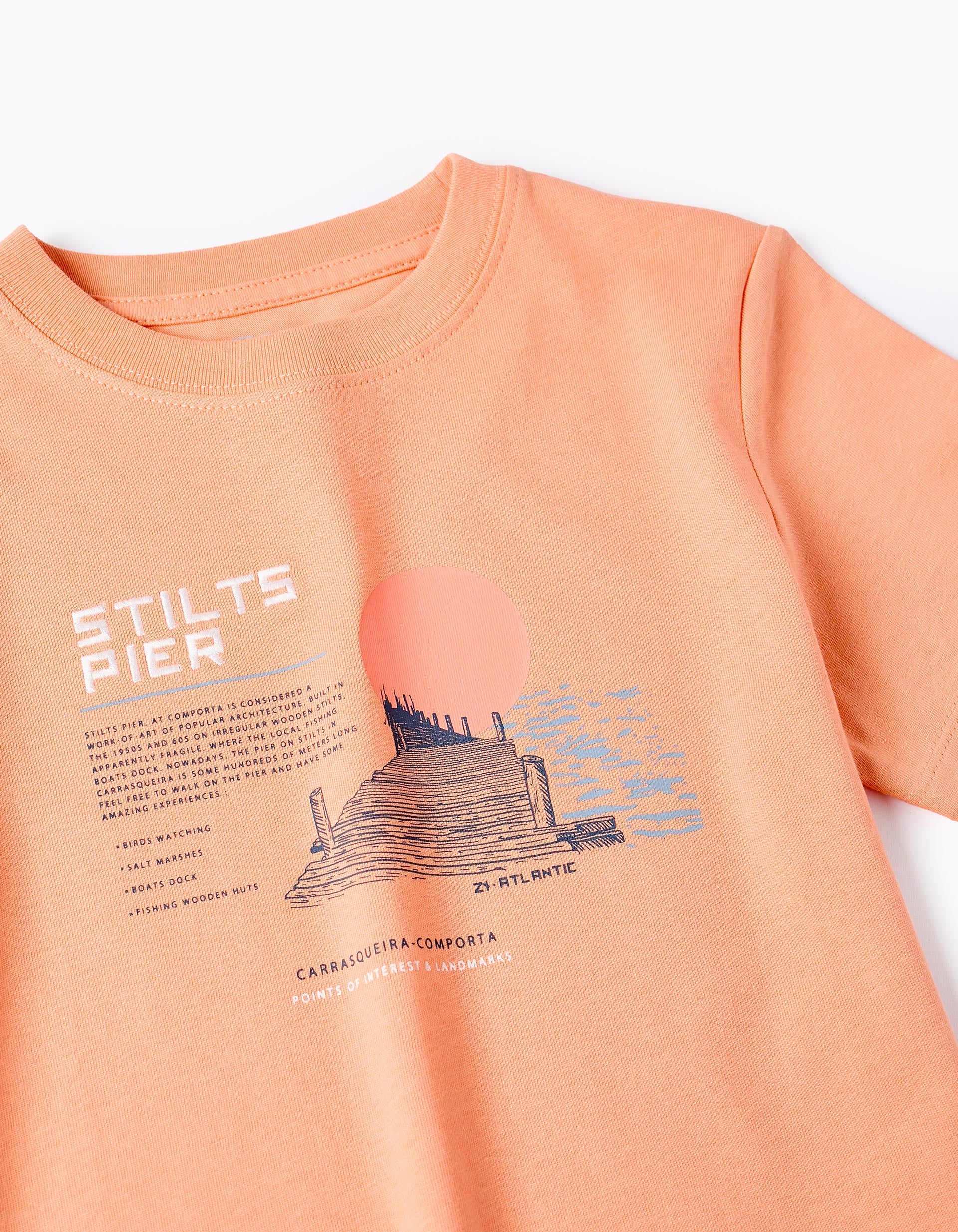 Camiseta de Algodón para Niño 'Comporta', Naranja