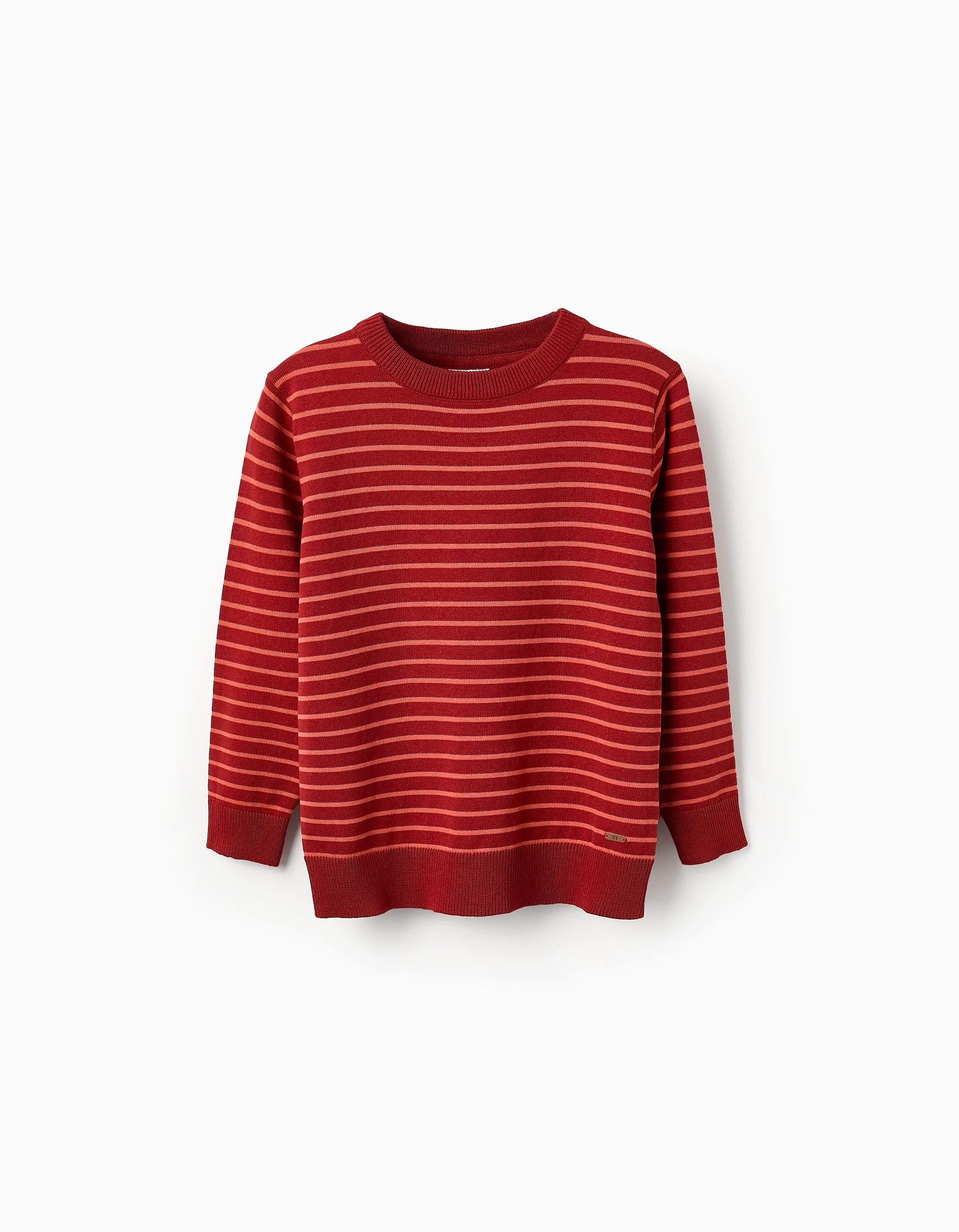 Fine Jumper for Boys, Red/Orange