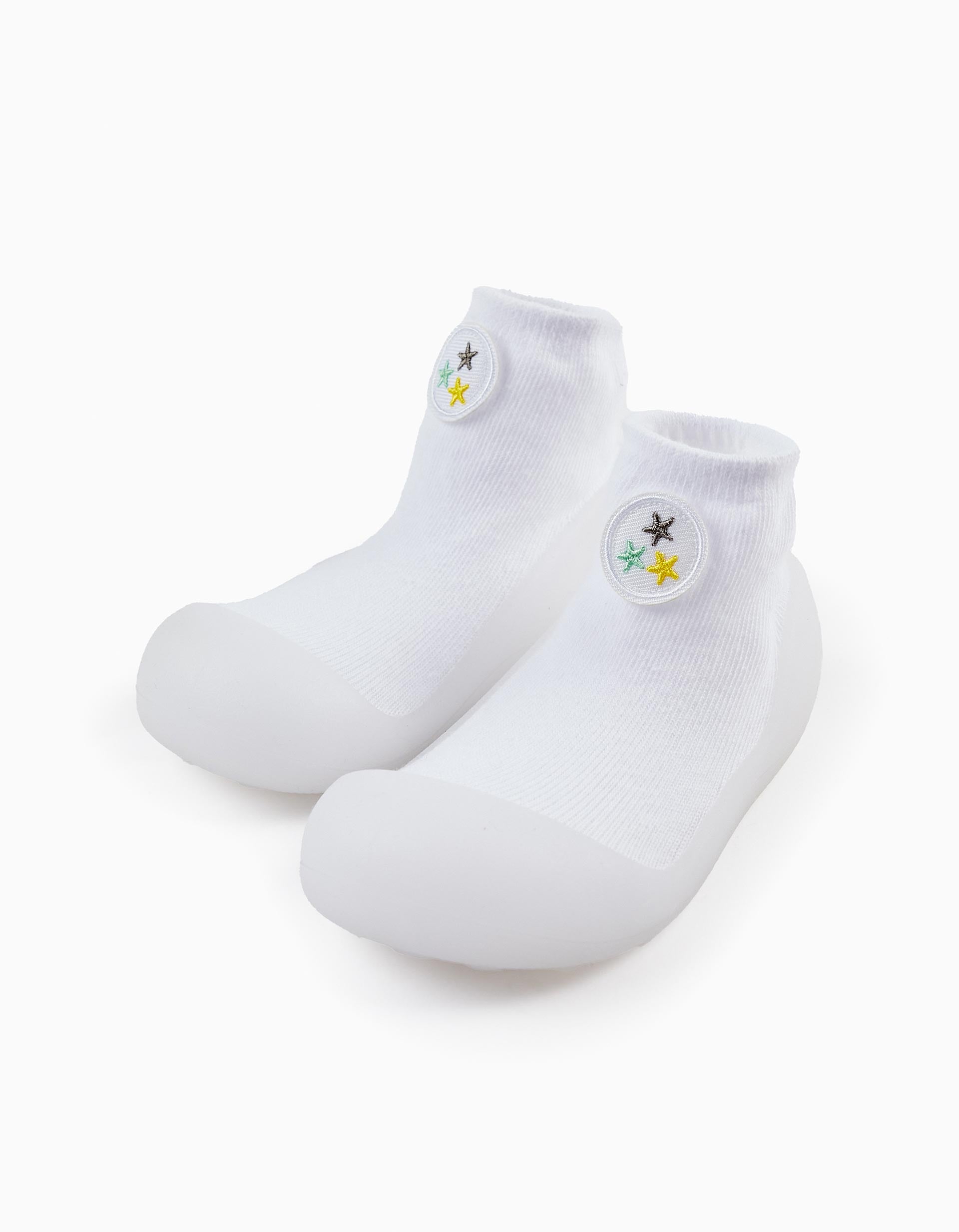 Steppies Calcetines-Patucos para Bebé 'Estrellas', Blanco