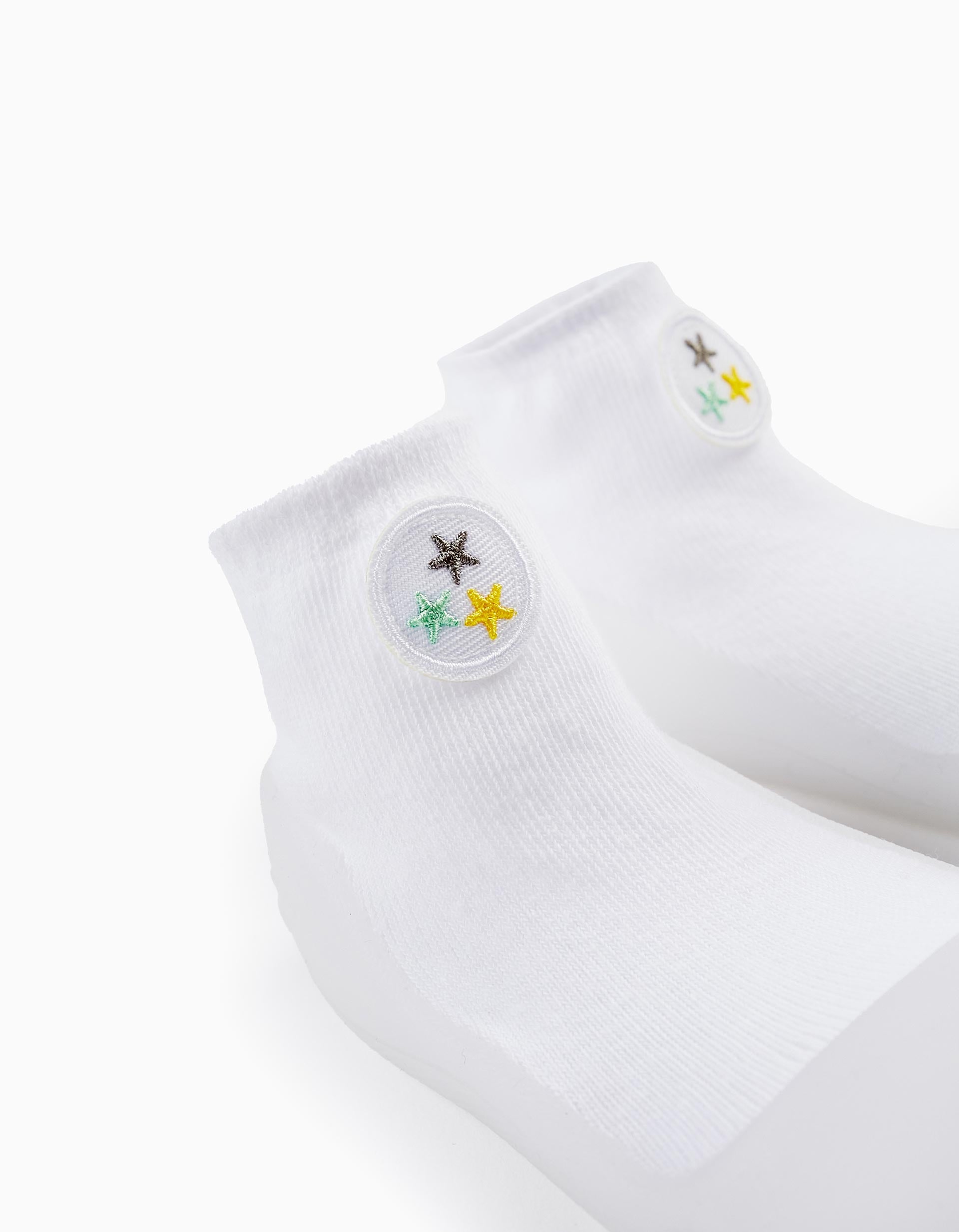 Steppies Calcetines-Patucos para Bebé 'Estrellas', Blanco