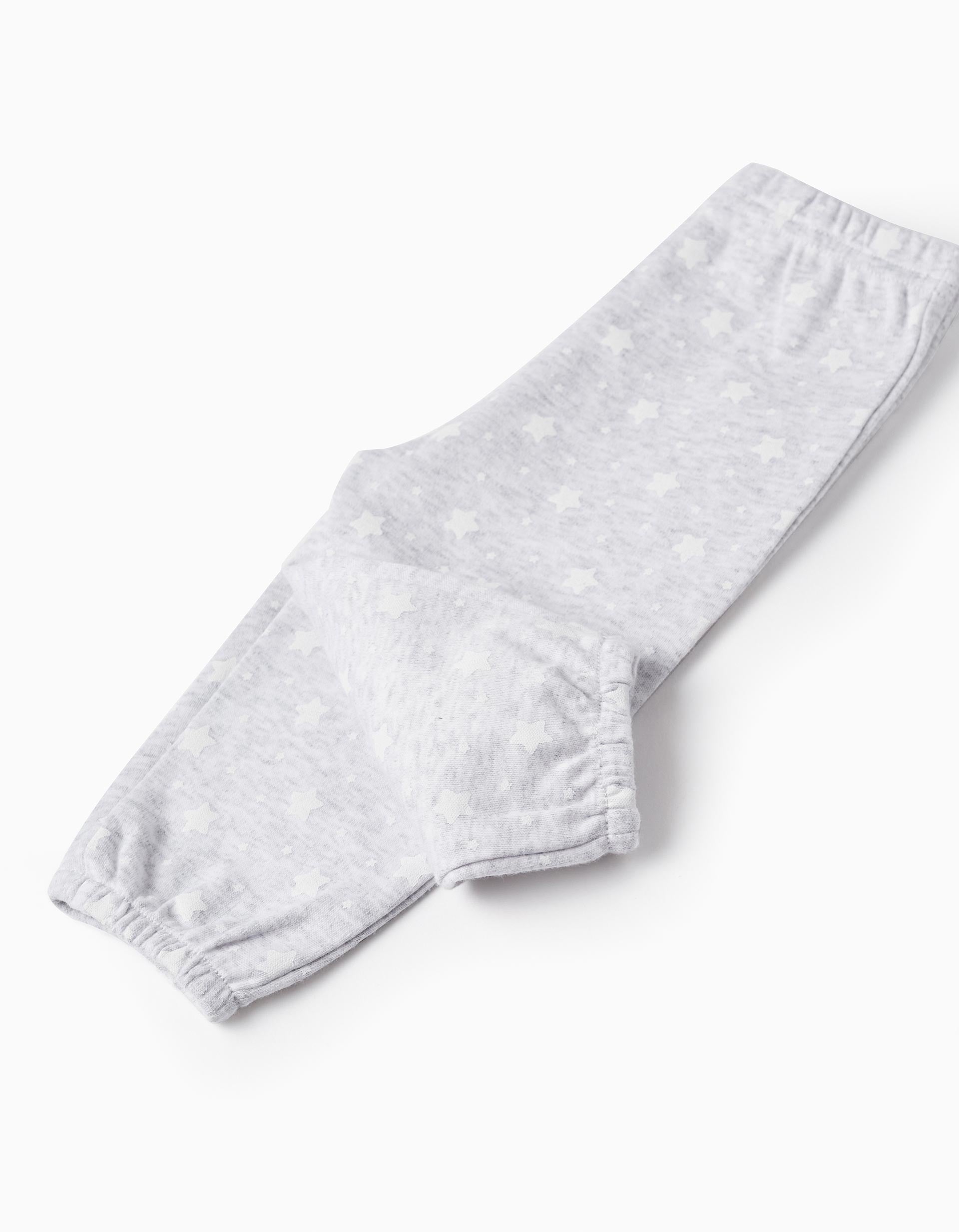 Pijama de Algodón para Bebé 'Estrella', Blanco/Gris