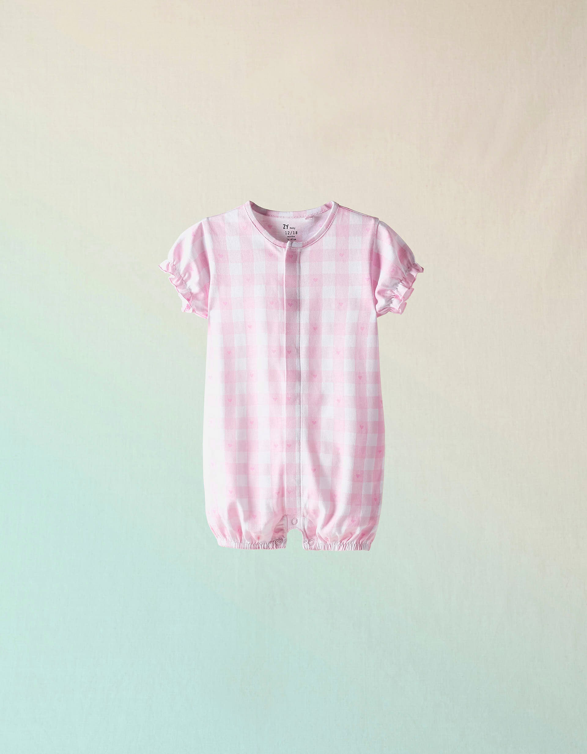 Pijama-Mono para Bebé Niña, Rosa/Blanco