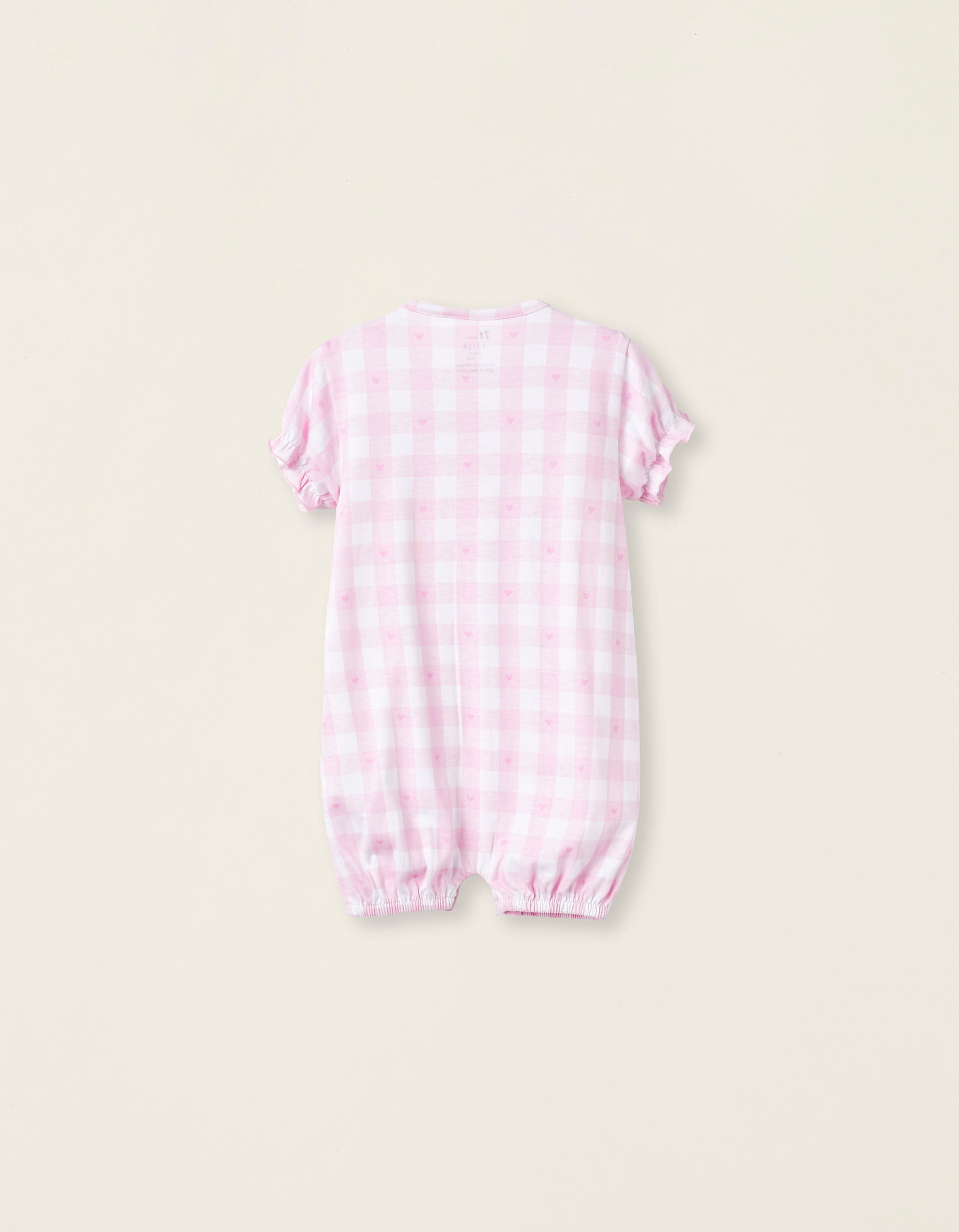 Pijama-Mono para Bebé Niña, Rosa/Blanco