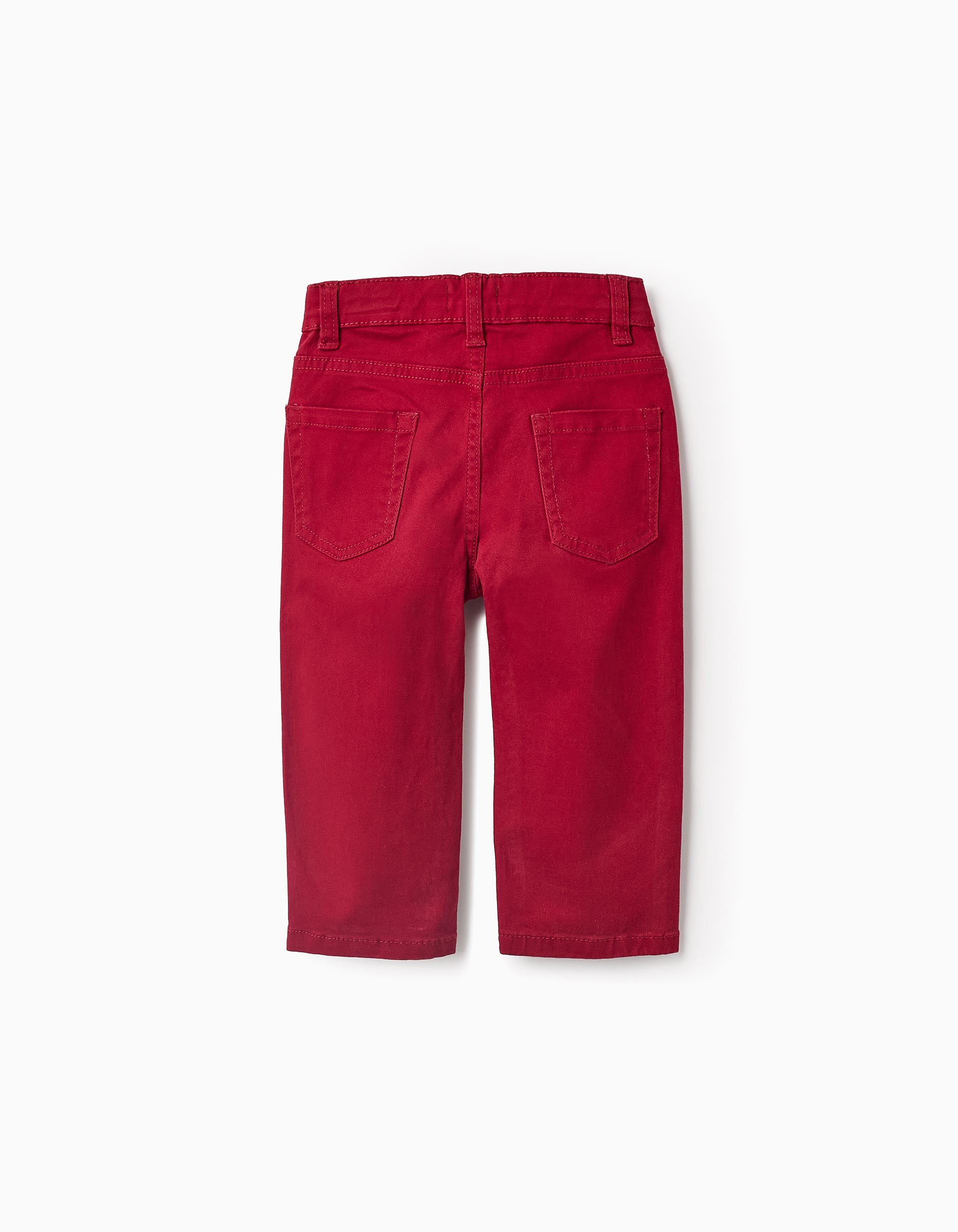 Pantalón de Sarga para Bebé Niño, Rojo