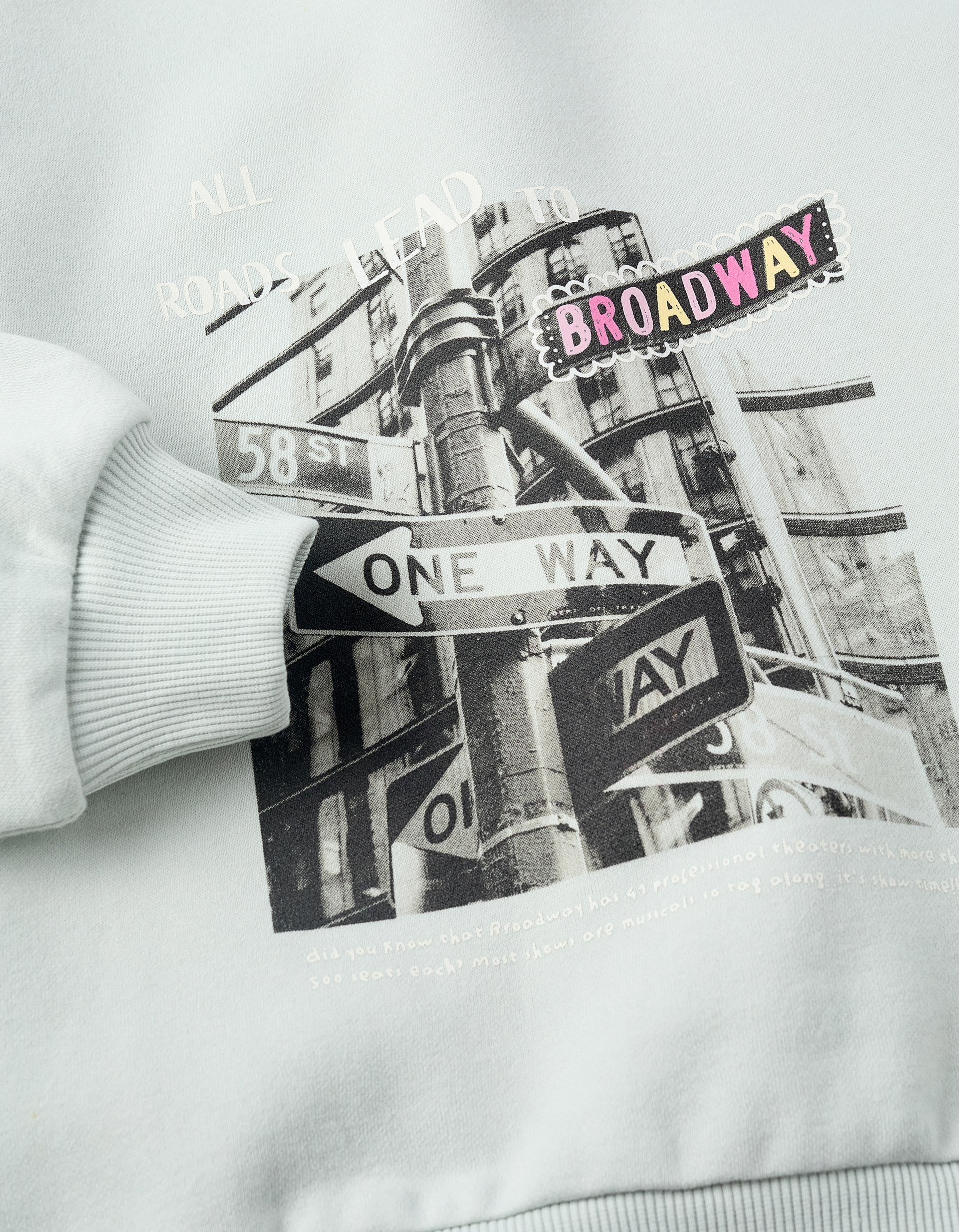 Sweat Cardada para Menina 'Broadway', Verde Água