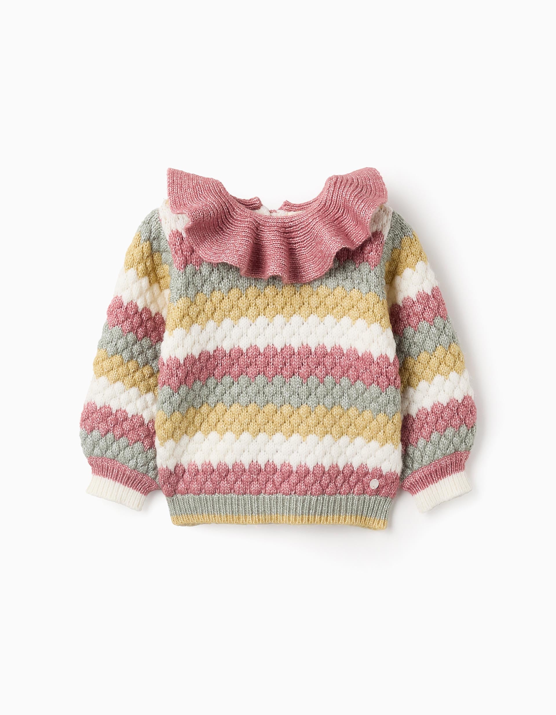 Colourful Knit Jumper for Baby Girls, Multicolour