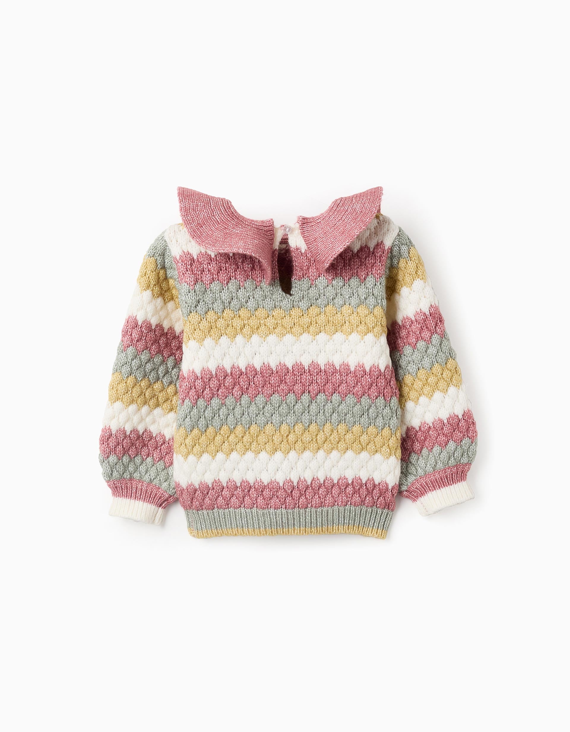 Colourful Knit Jumper for Baby Girls, Multicolour