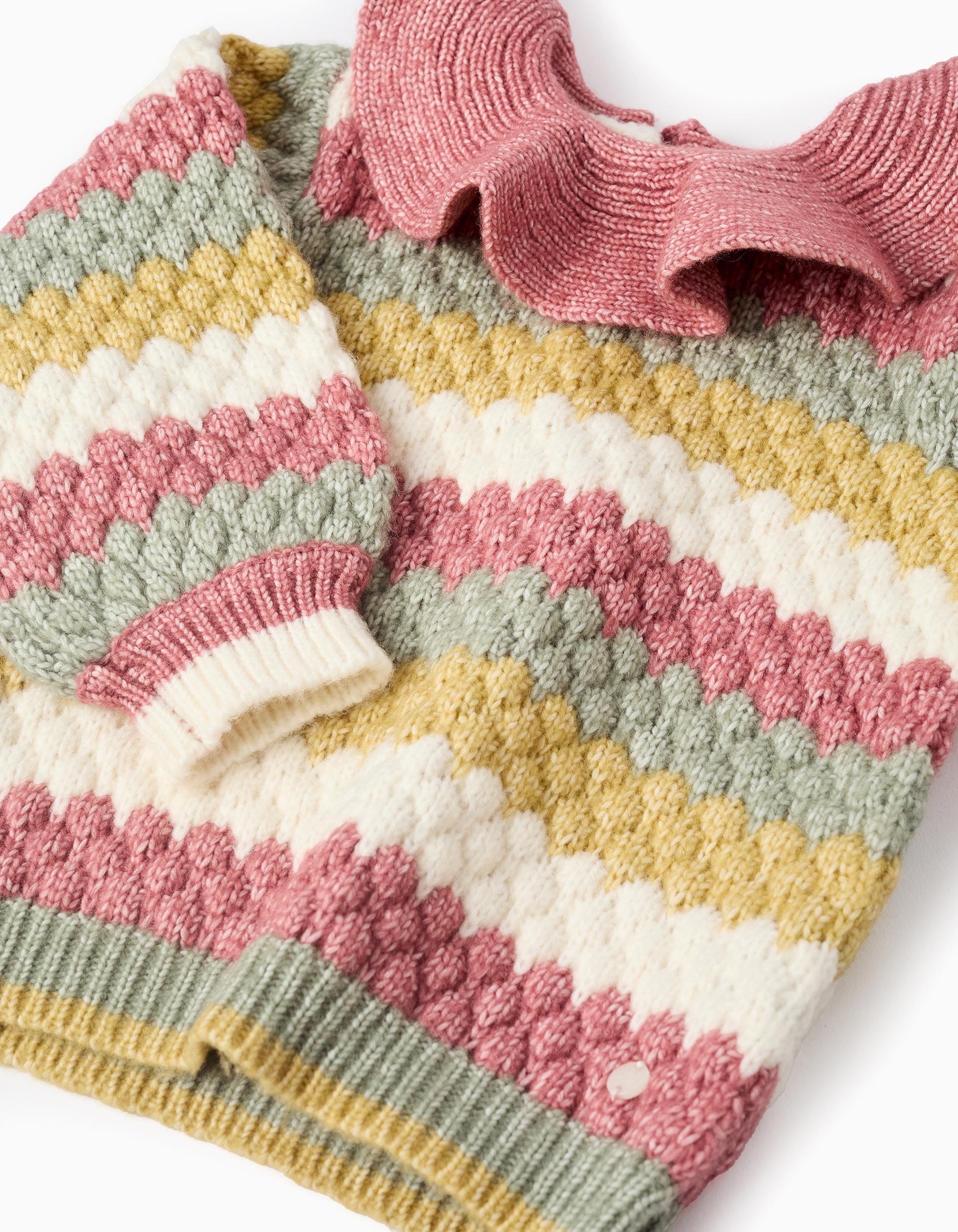 Colourful Knit Jumper for Baby Girls, Multicolour