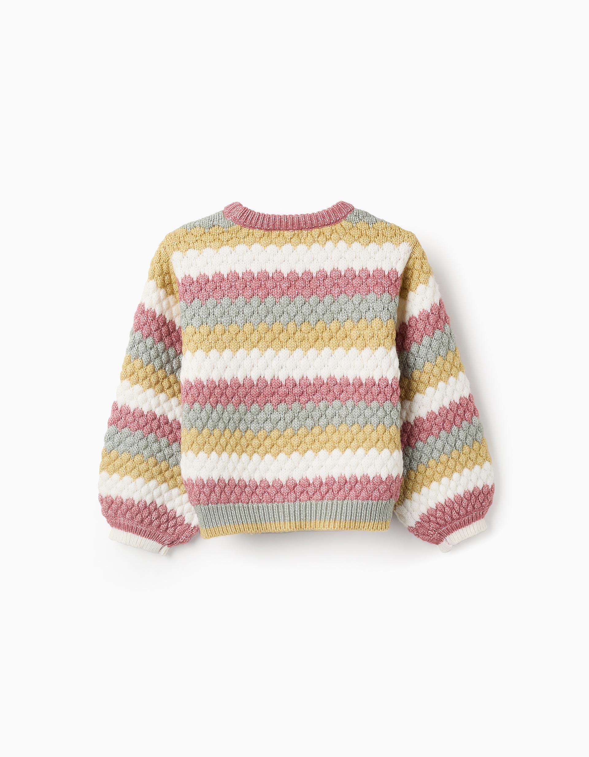 Pull en Maille Coloré pour Fille, Multicolore