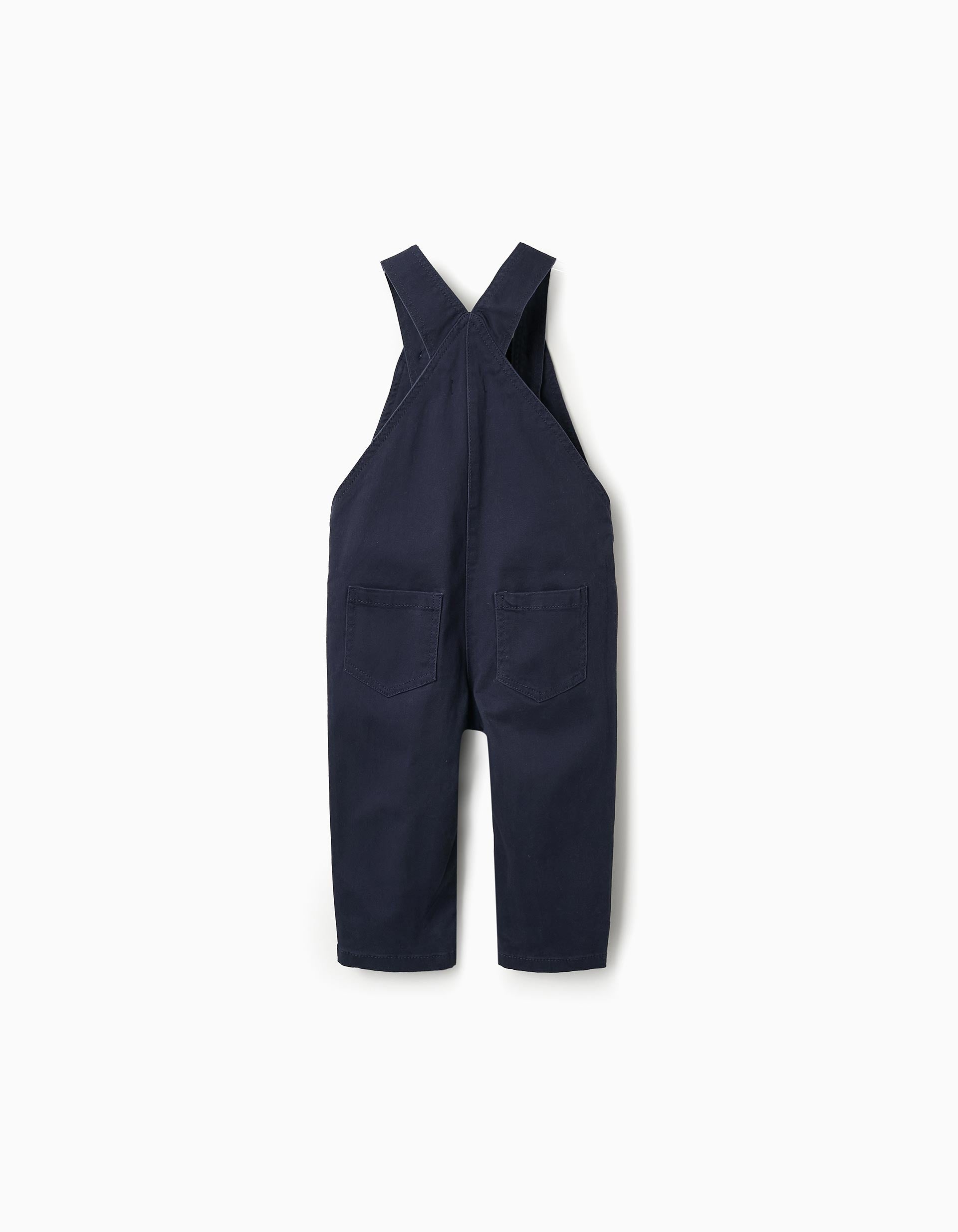 Twill Dungarees for Baby Boys, Dark Blue