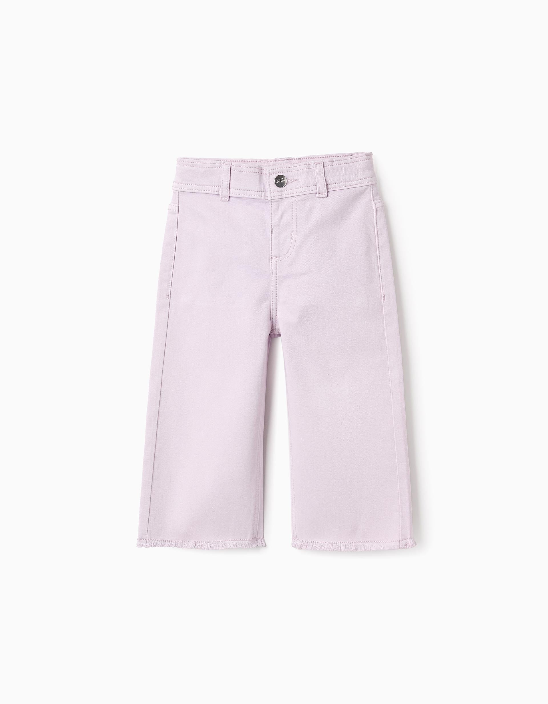 Pantalón de Peto Vaquero para Bebé Niña 'Wide Leg', Lila