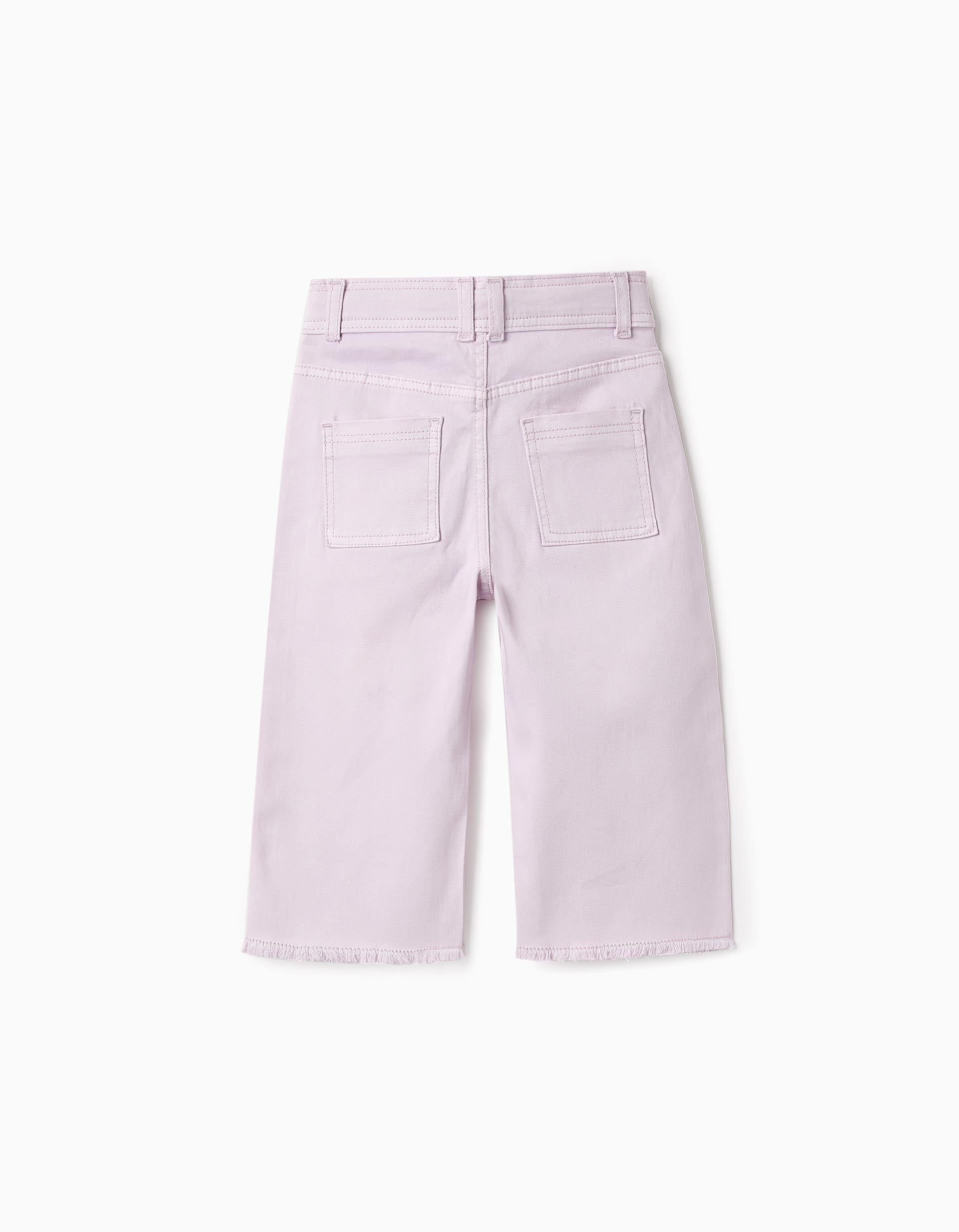 Pantalón de Peto Vaquero para Bebé Niña 'Wide Leg', Lila